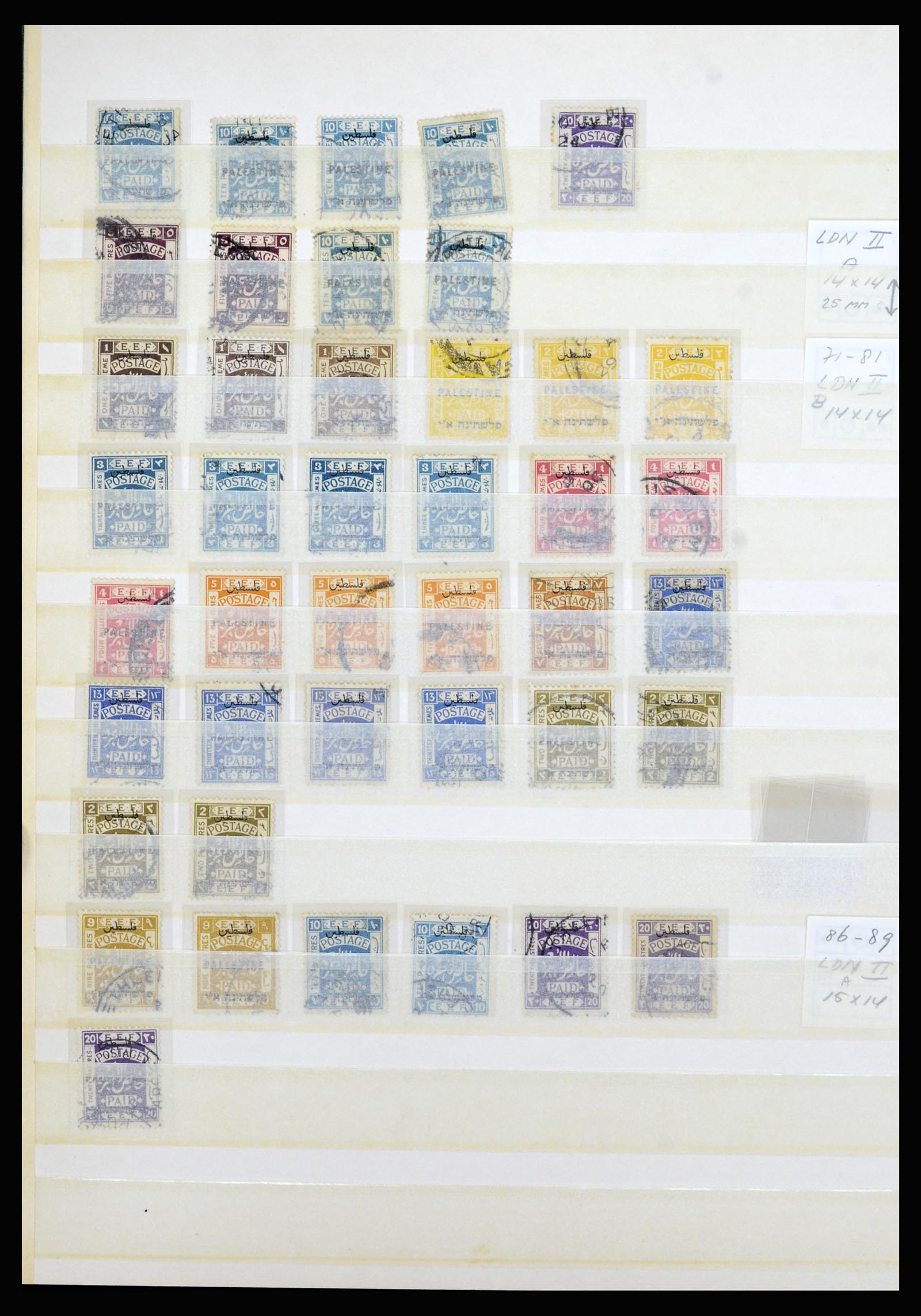 36515 089 - Postzegelverzameling 36515 Palestine 1918-1945.
