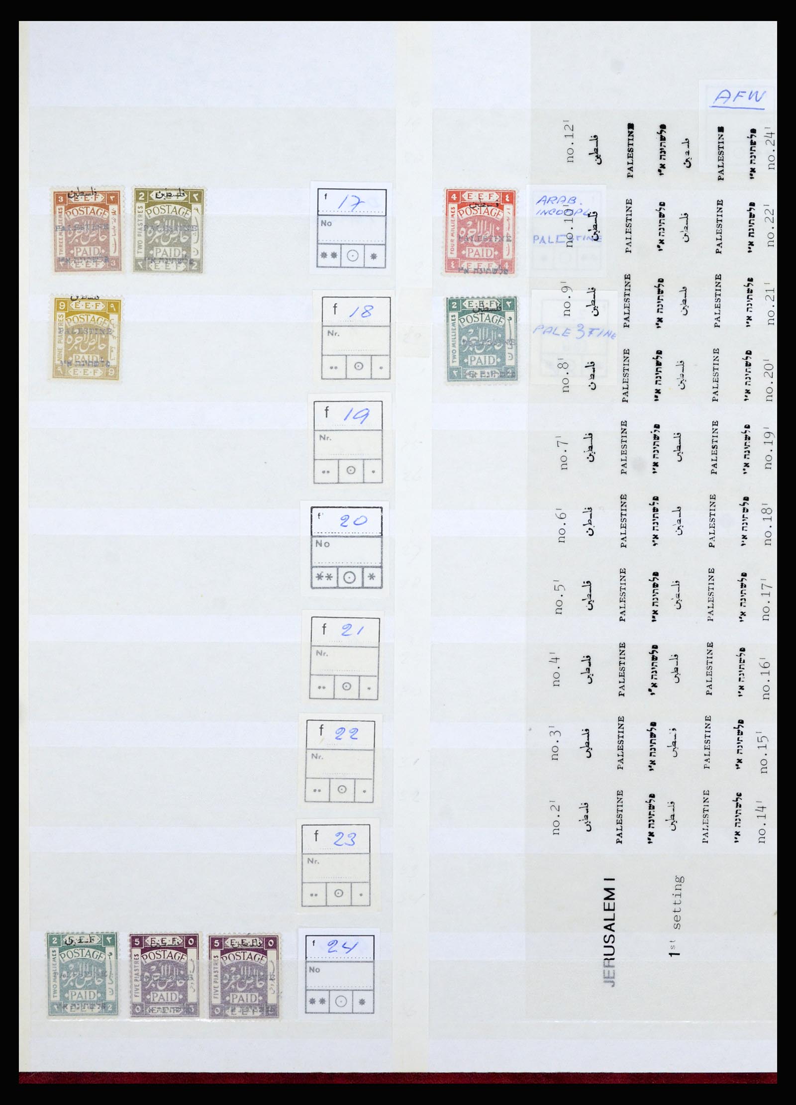 36515 101 - Postzegelverzameling 36515 Palestine 1918-1945.