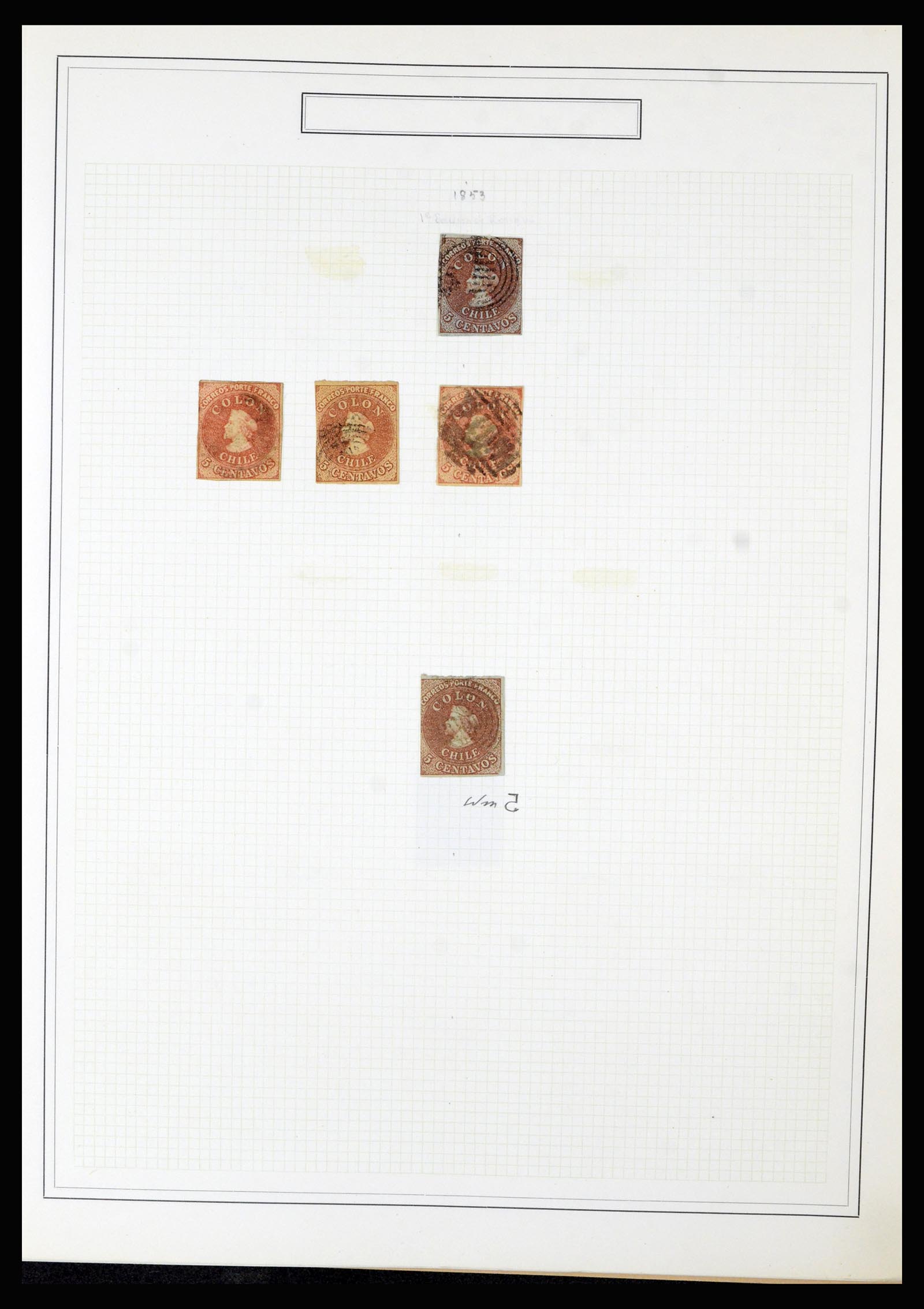 36516 001 - Postzegelverzameling 36516 Chile 1853-1950.