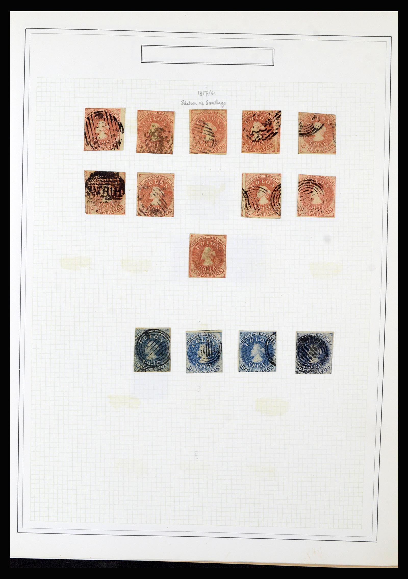 36516 004 - Postzegelverzameling 36516 Chile 1853-1950.