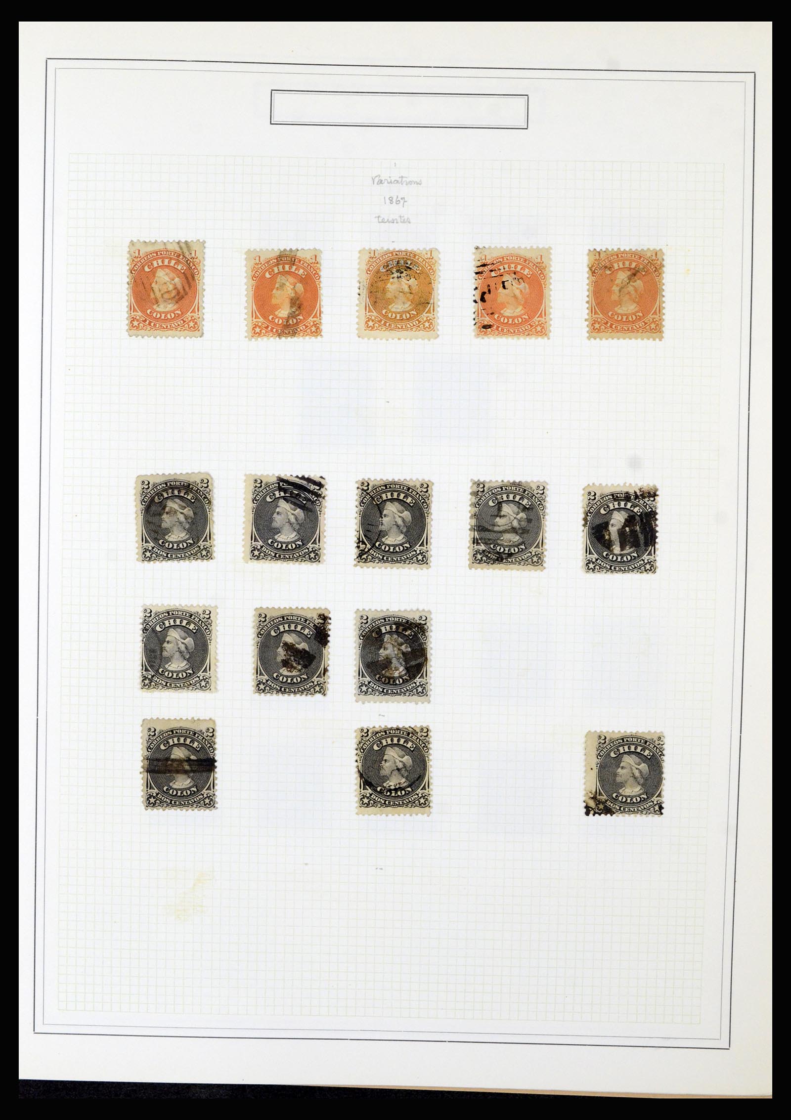36516 007 - Postzegelverzameling 36516 Chile 1853-1950.