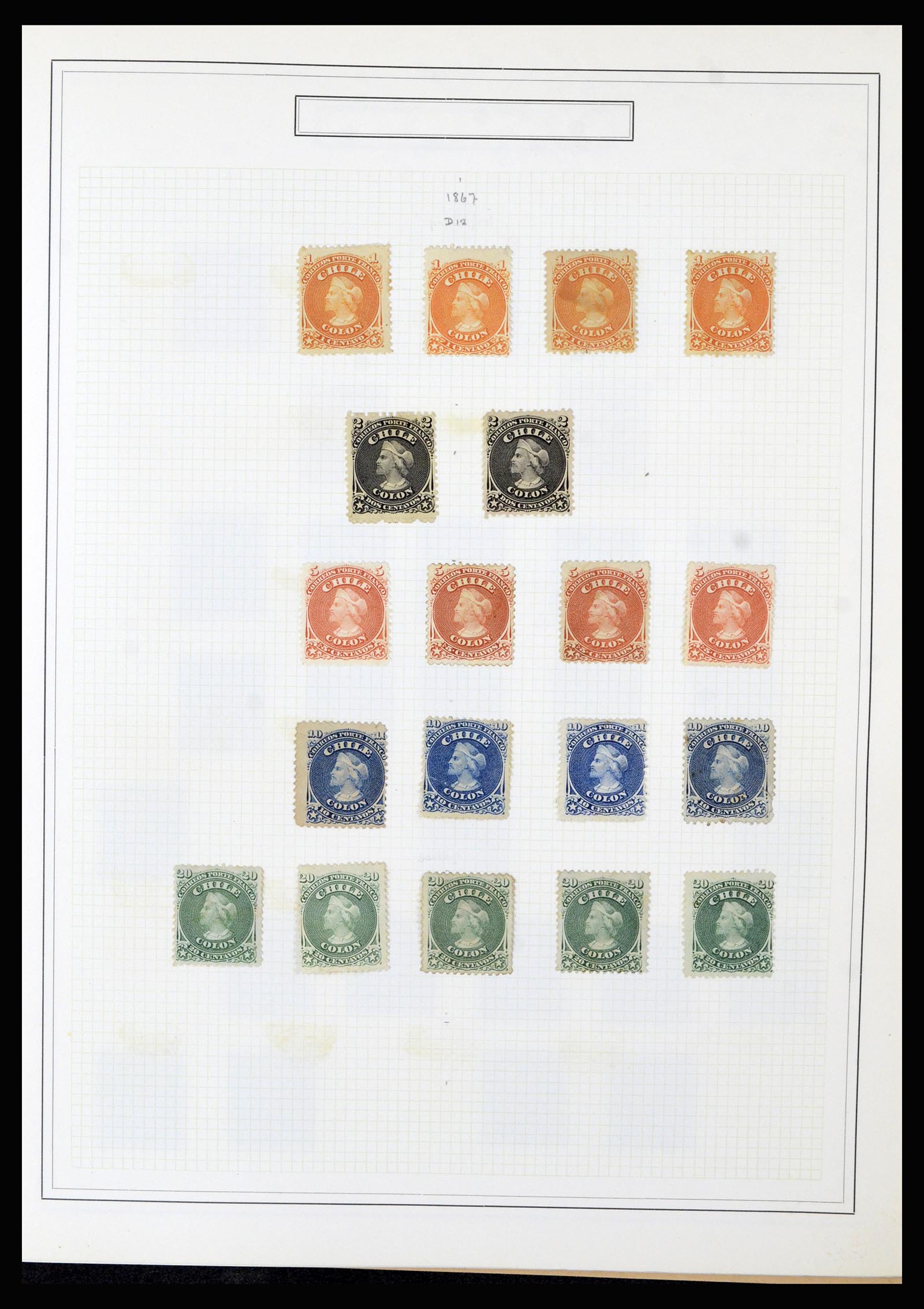 36516 008 - Postzegelverzameling 36516 Chile 1853-1950.