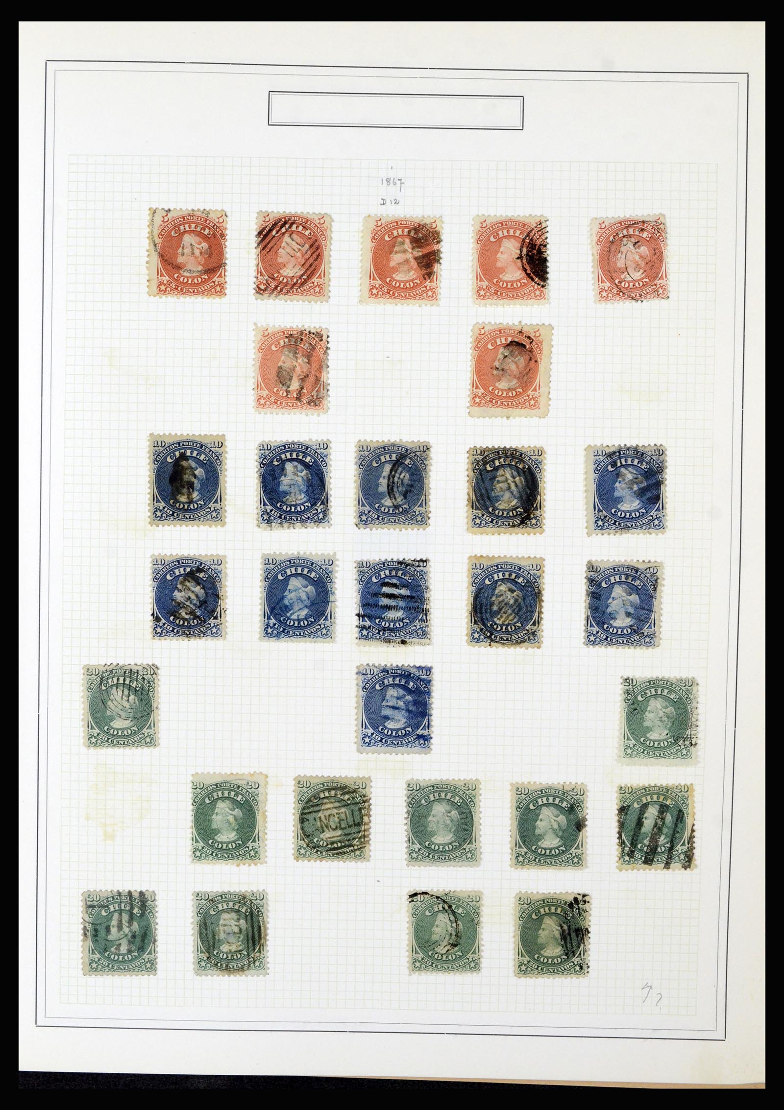 36516 009 - Postzegelverzameling 36516 Chile 1853-1950.