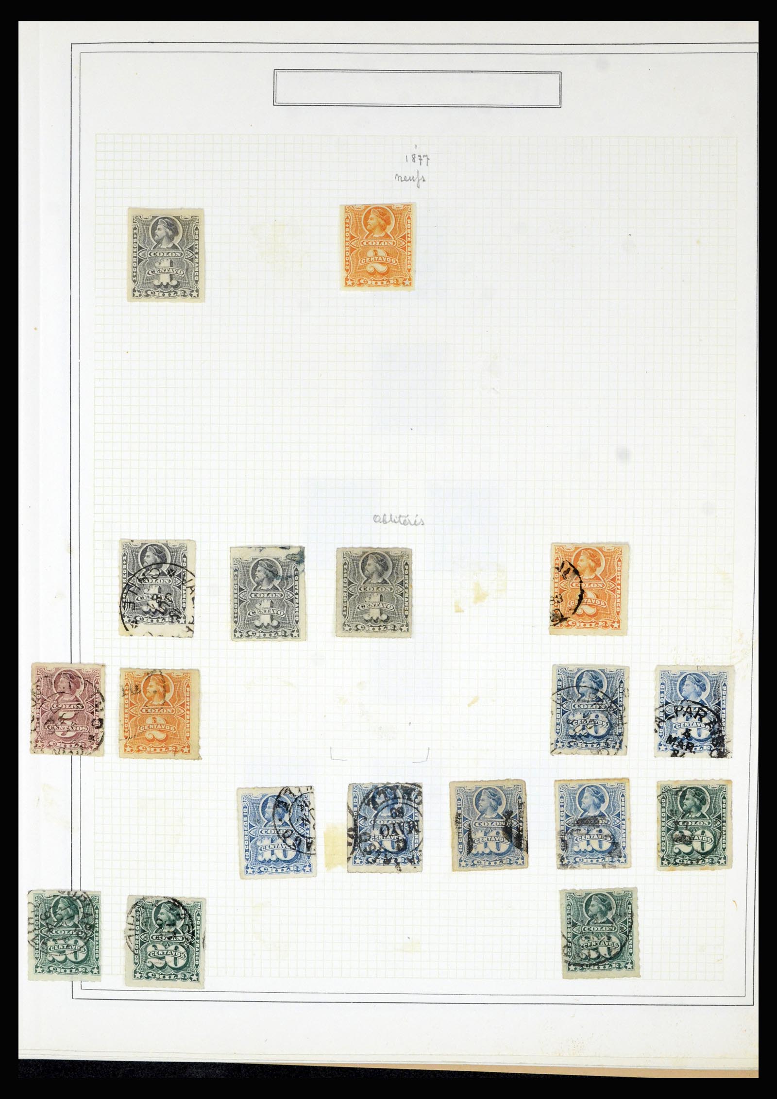 36516 011 - Postzegelverzameling 36516 Chile 1853-1950.