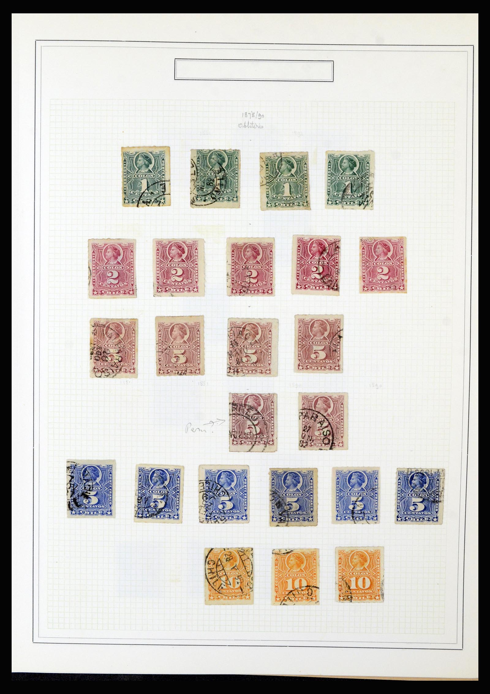 36516 013 - Postzegelverzameling 36516 Chile 1853-1950.