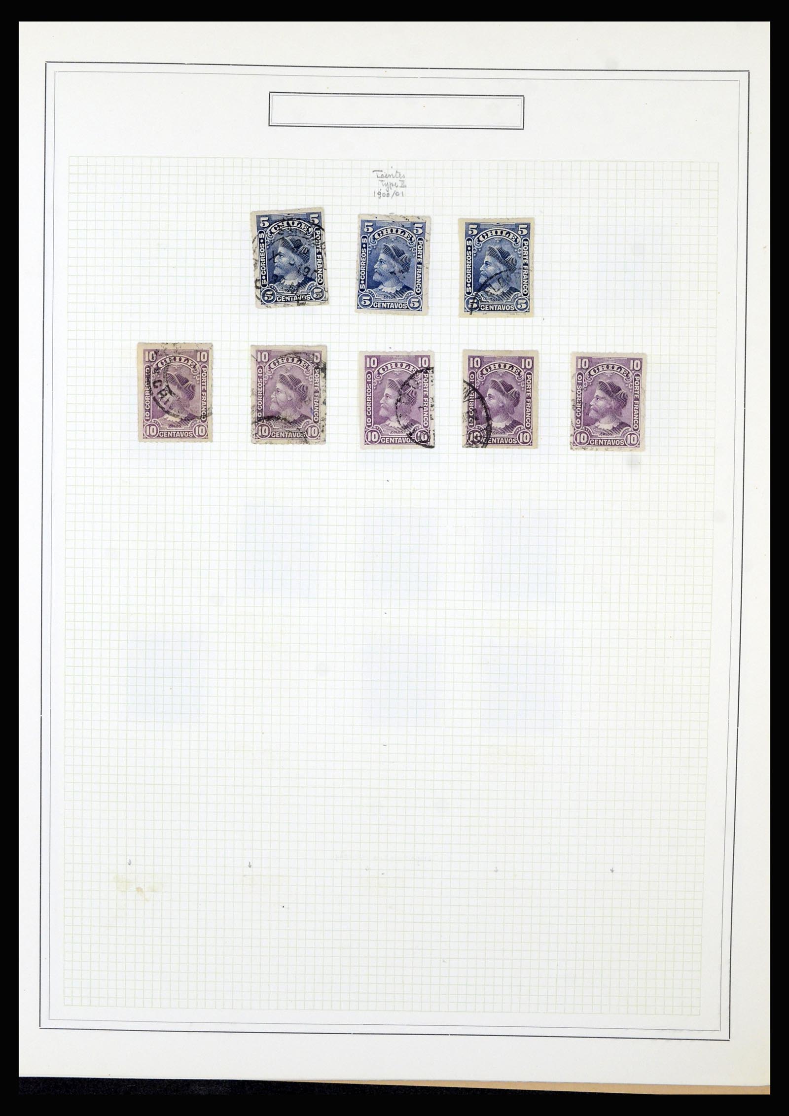 36516 020 - Postzegelverzameling 36516 Chile 1853-1950.