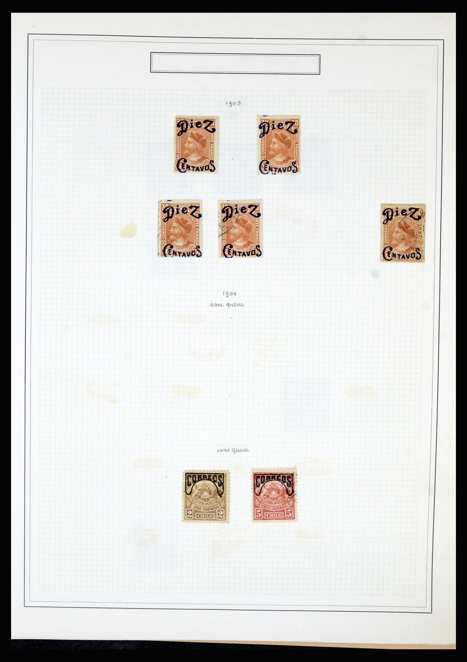 36516 024 - Postzegelverzameling 36516 Chile 1853-1950.