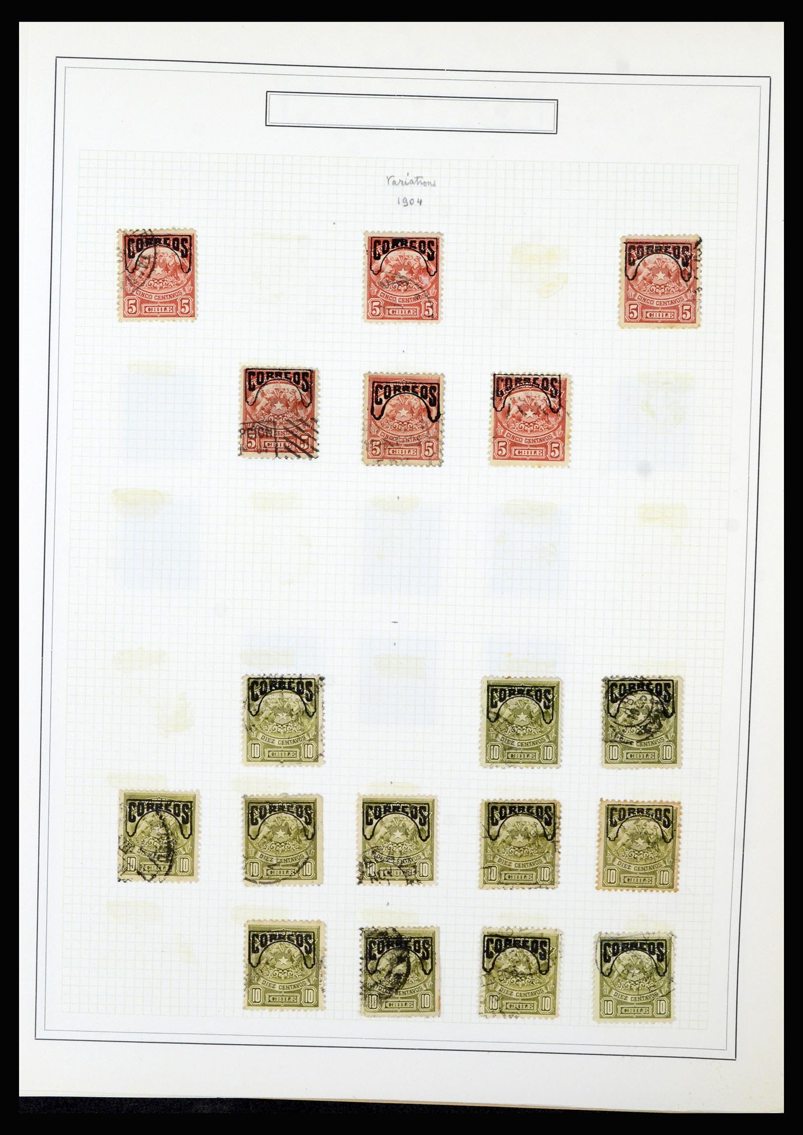 36516 026 - Postzegelverzameling 36516 Chile 1853-1950.