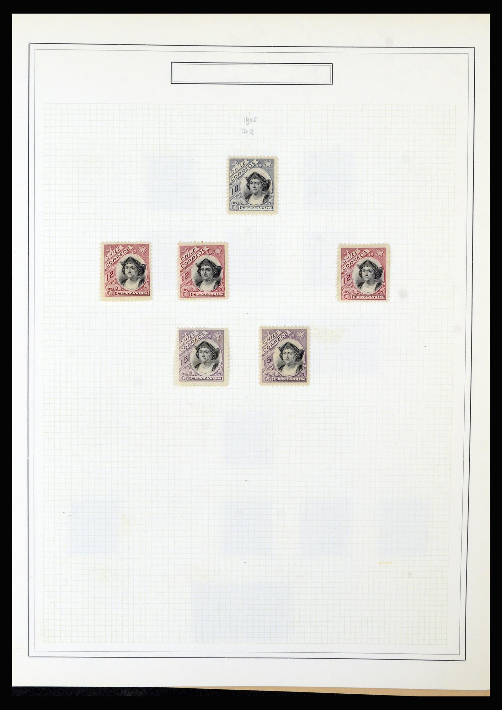 36516 032 - Postzegelverzameling 36516 Chile 1853-1950.