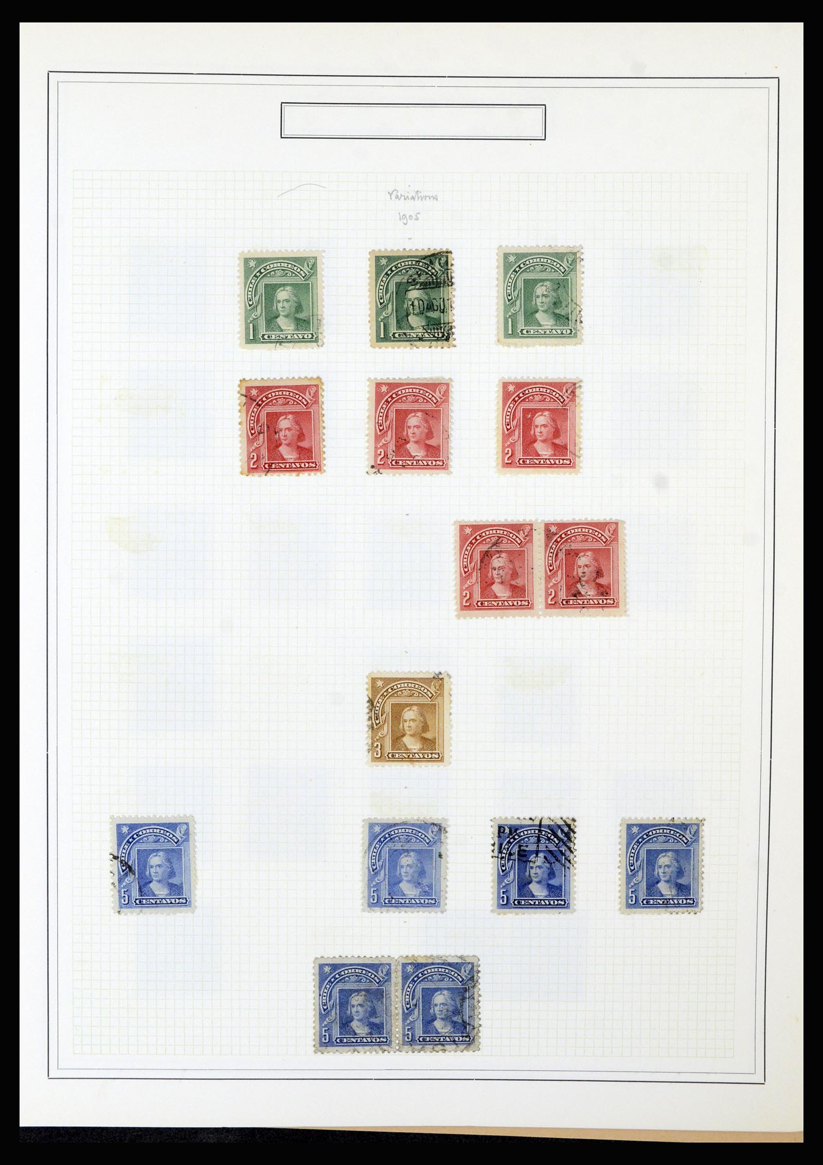 36516 033 - Postzegelverzameling 36516 Chile 1853-1950.