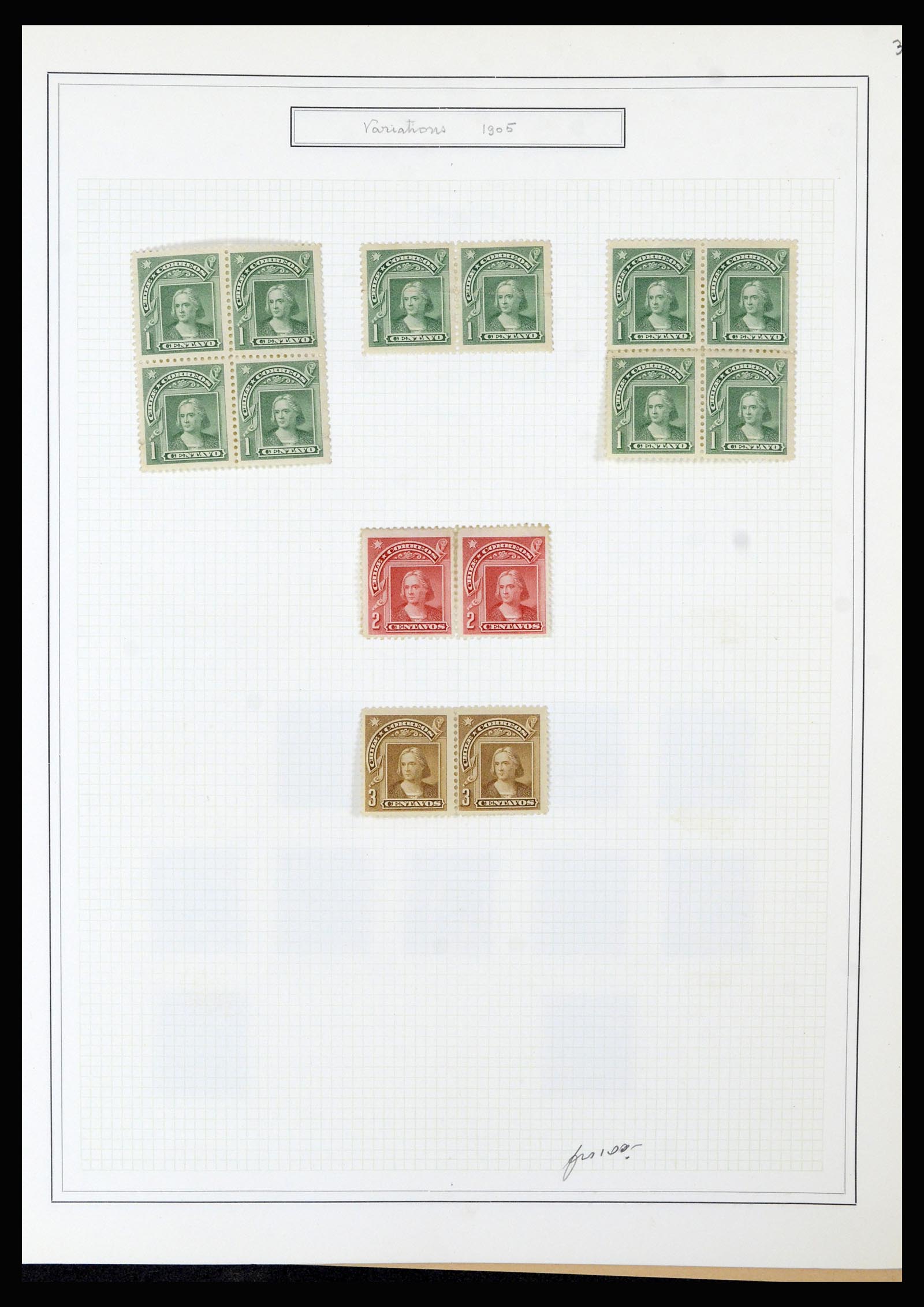36516 035 - Postzegelverzameling 36516 Chile 1853-1950.