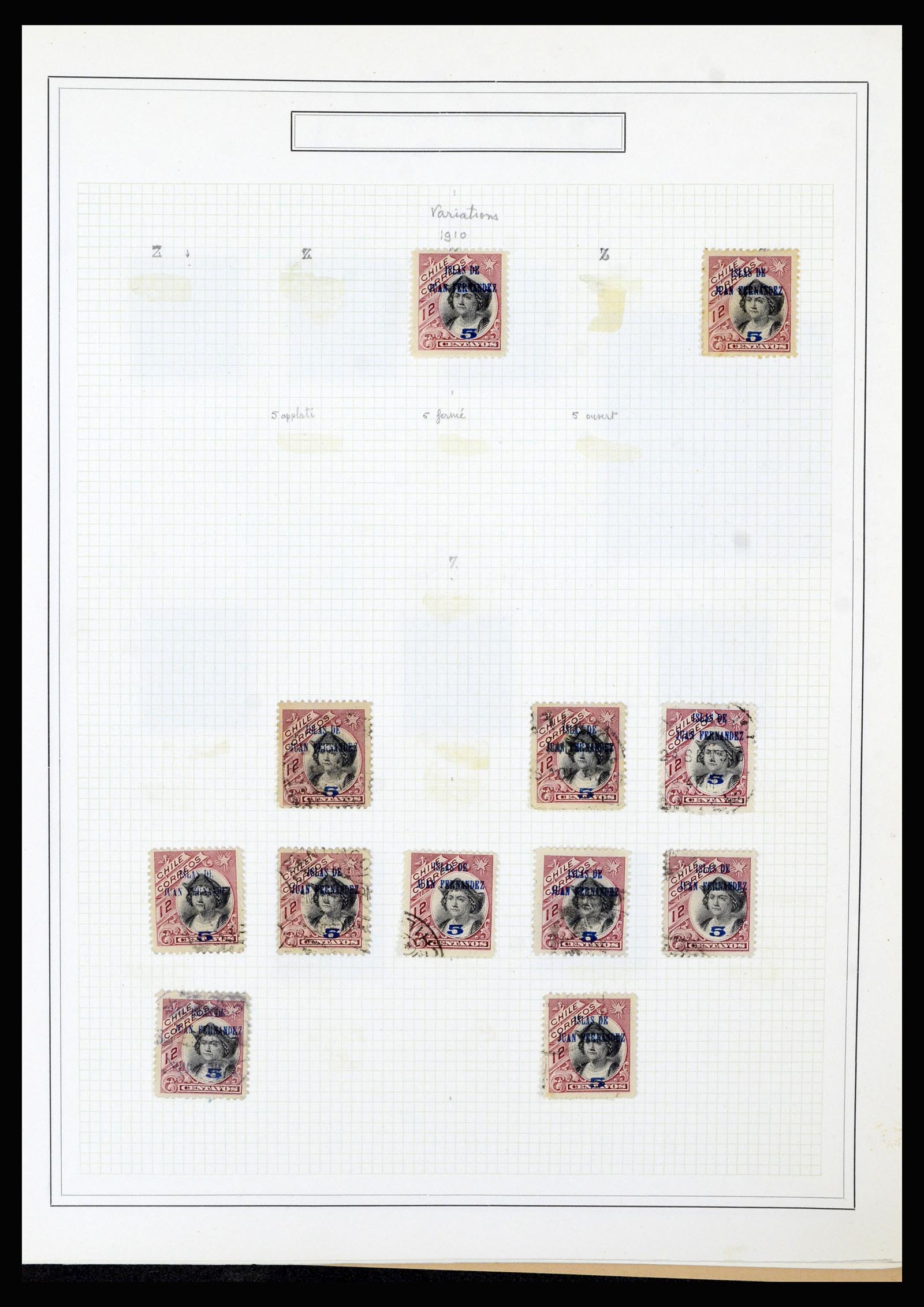 36516 036 - Postzegelverzameling 36516 Chile 1853-1950.