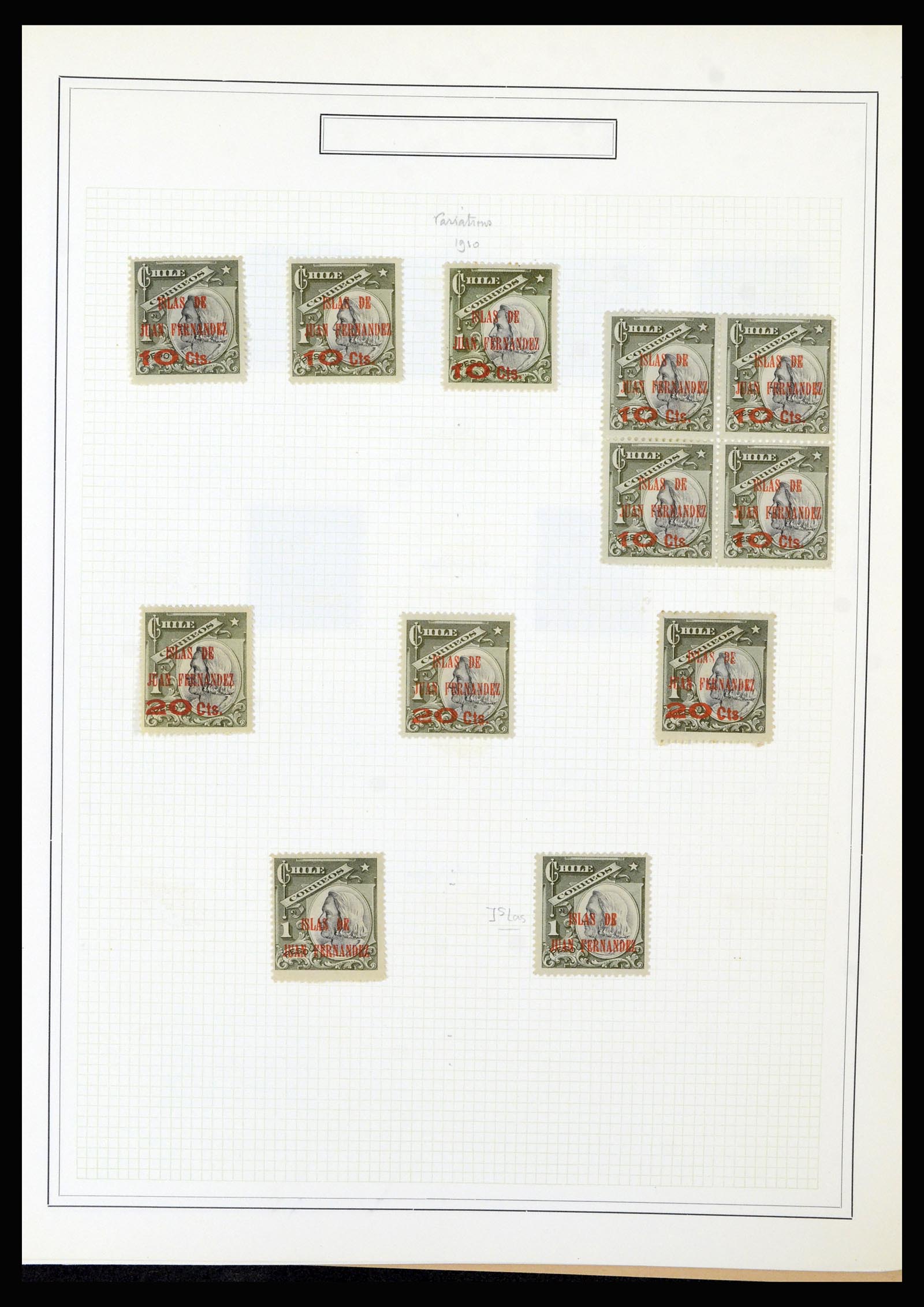 36516 037 - Postzegelverzameling 36516 Chile 1853-1950.