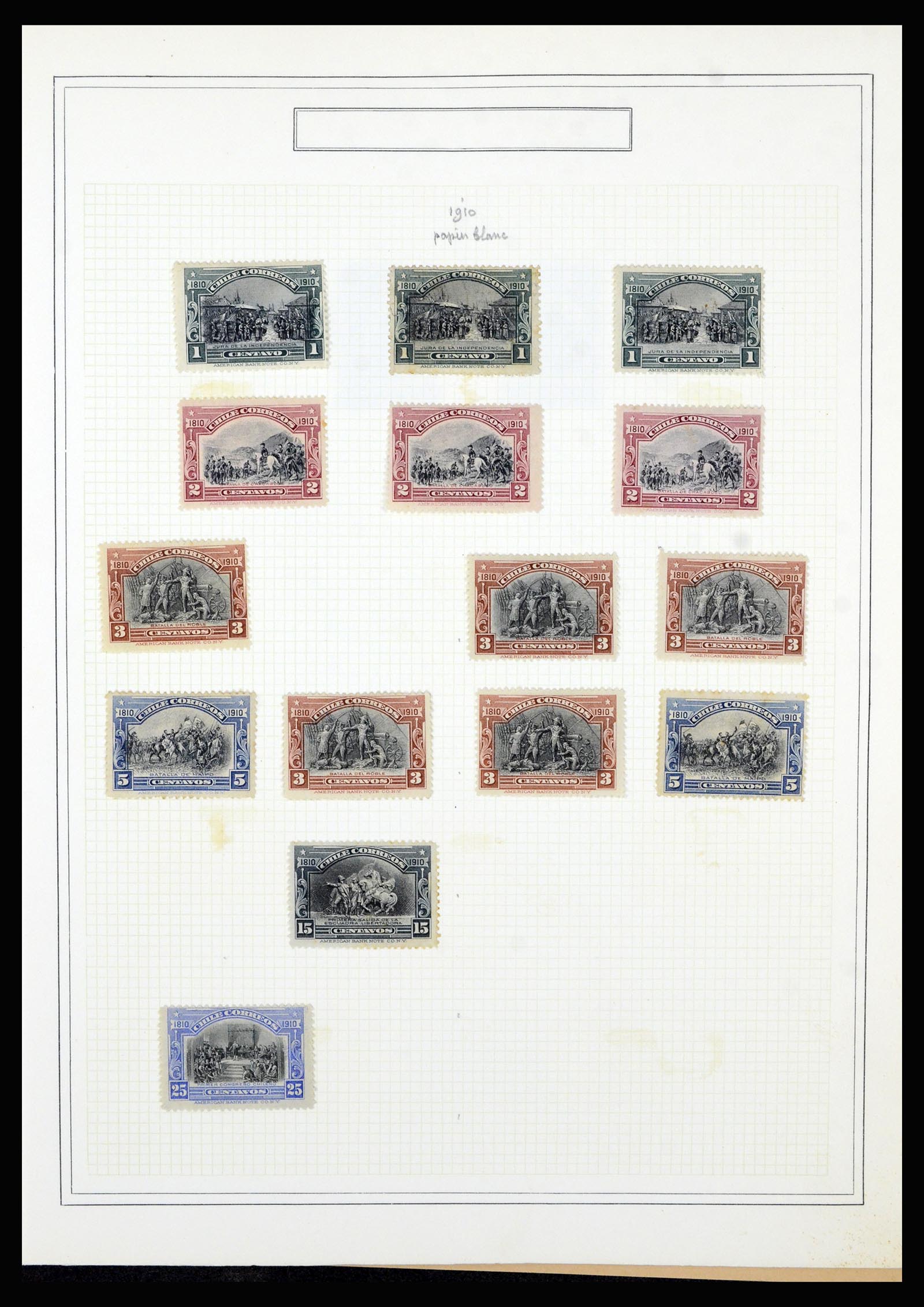36516 039 - Postzegelverzameling 36516 Chile 1853-1950.