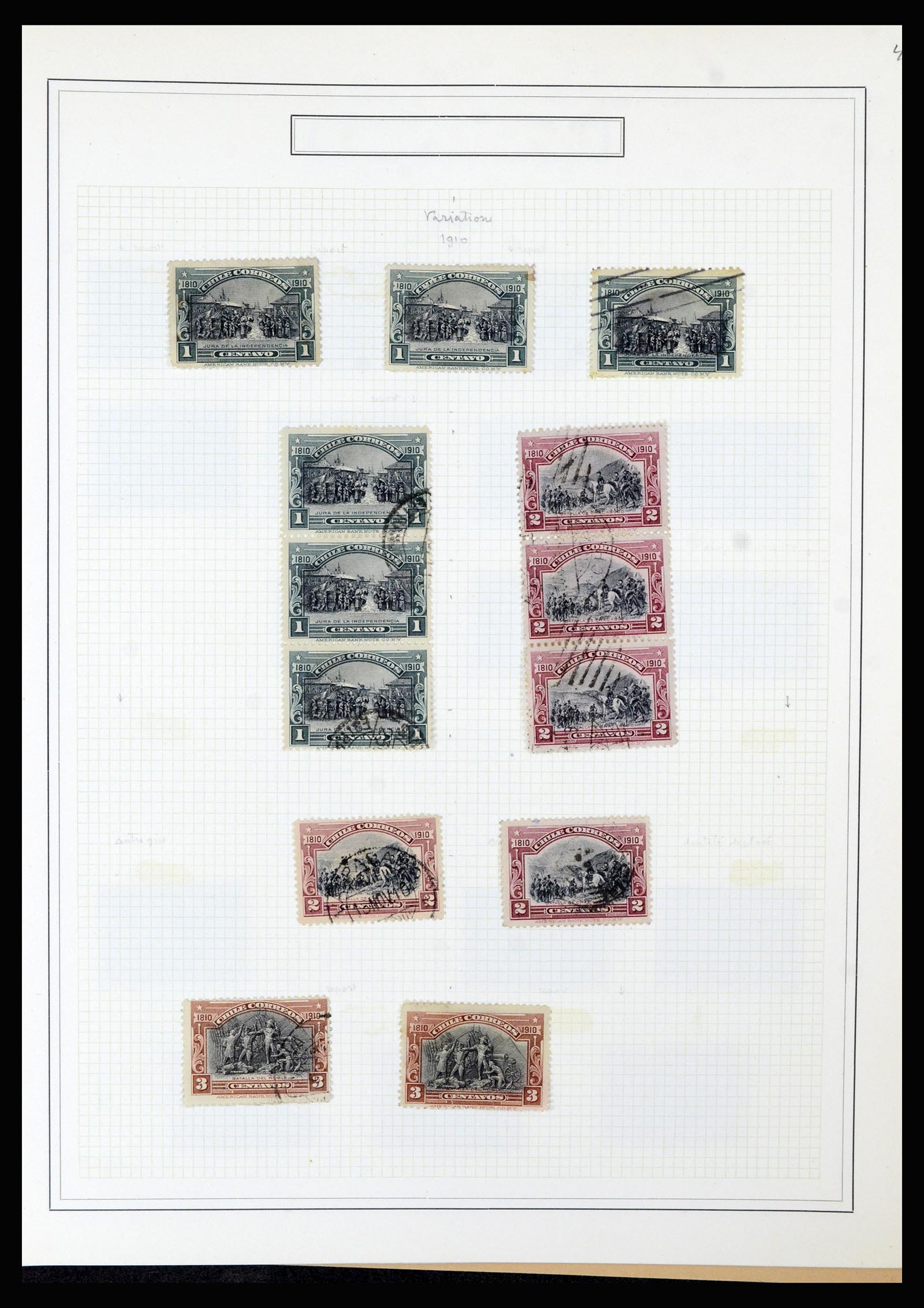 36516 041 - Postzegelverzameling 36516 Chile 1853-1950.