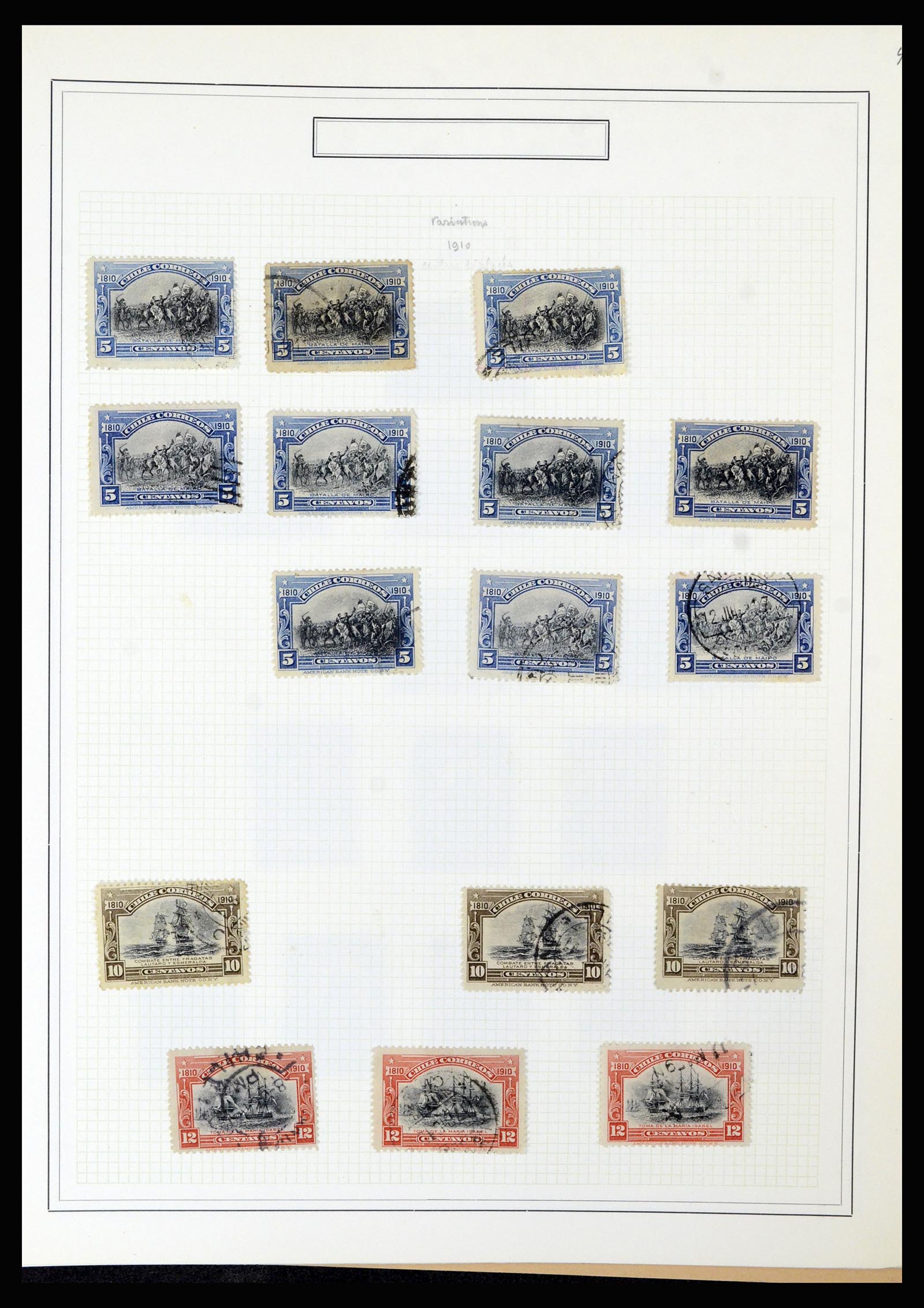 36516 042 - Postzegelverzameling 36516 Chile 1853-1950.