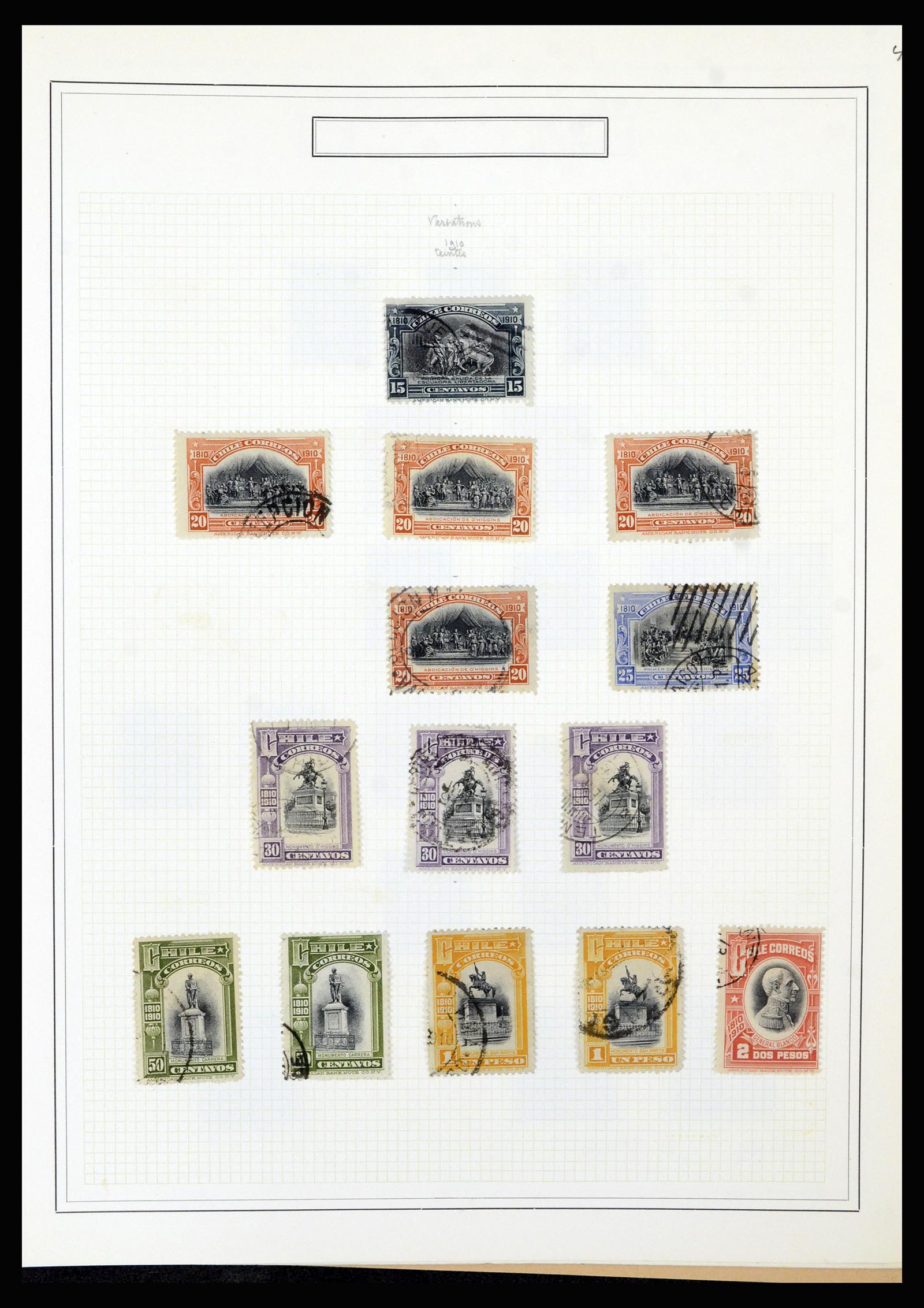 36516 043 - Postzegelverzameling 36516 Chile 1853-1950.