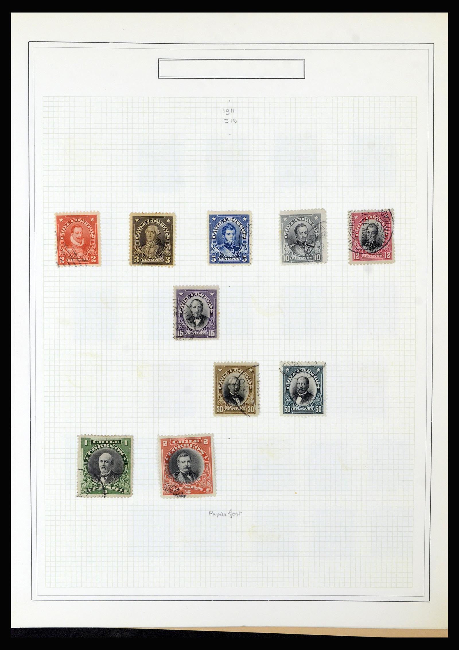 36516 045 - Postzegelverzameling 36516 Chile 1853-1950.