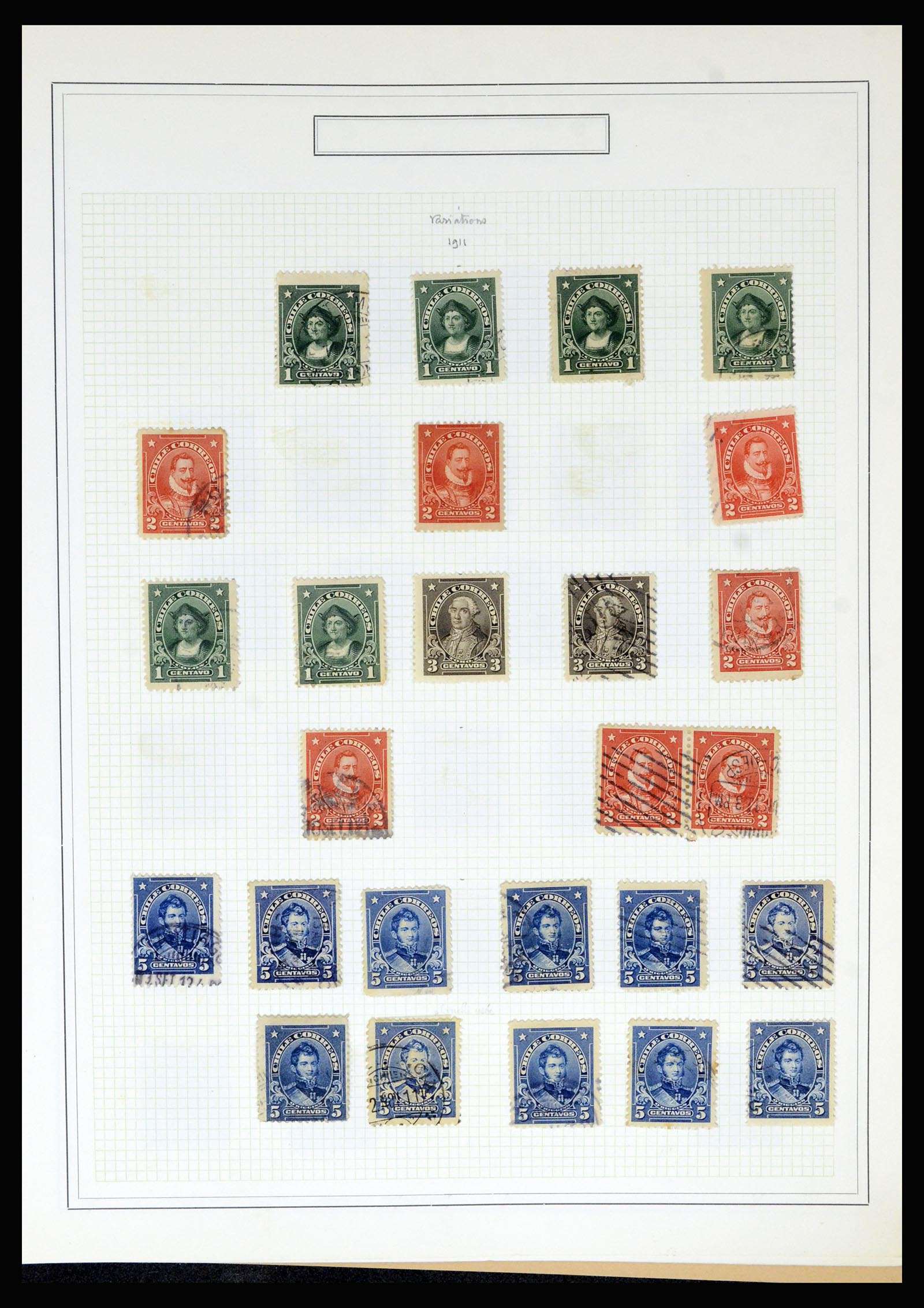 36516 046 - Postzegelverzameling 36516 Chile 1853-1950.