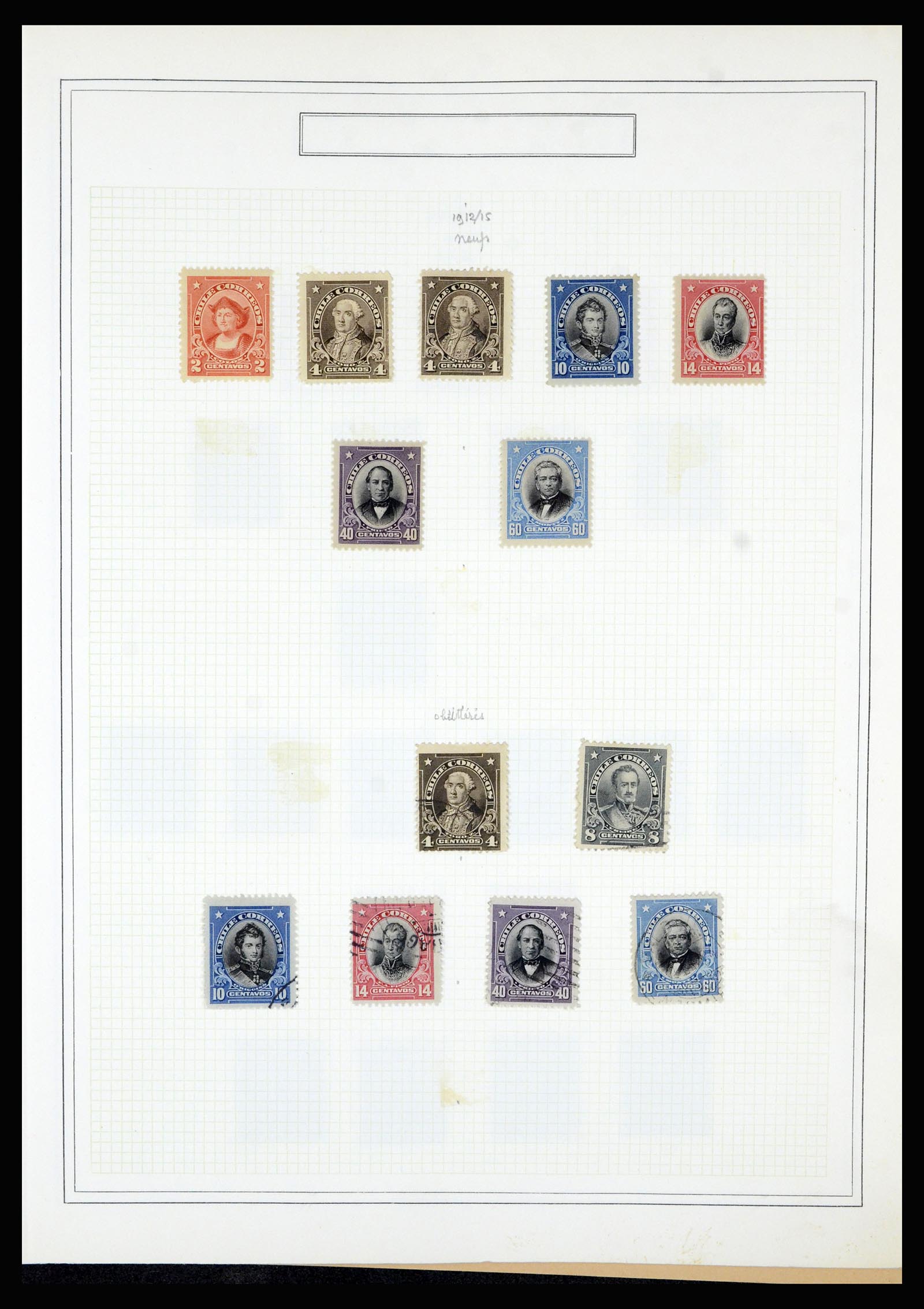 36516 049 - Postzegelverzameling 36516 Chile 1853-1950.