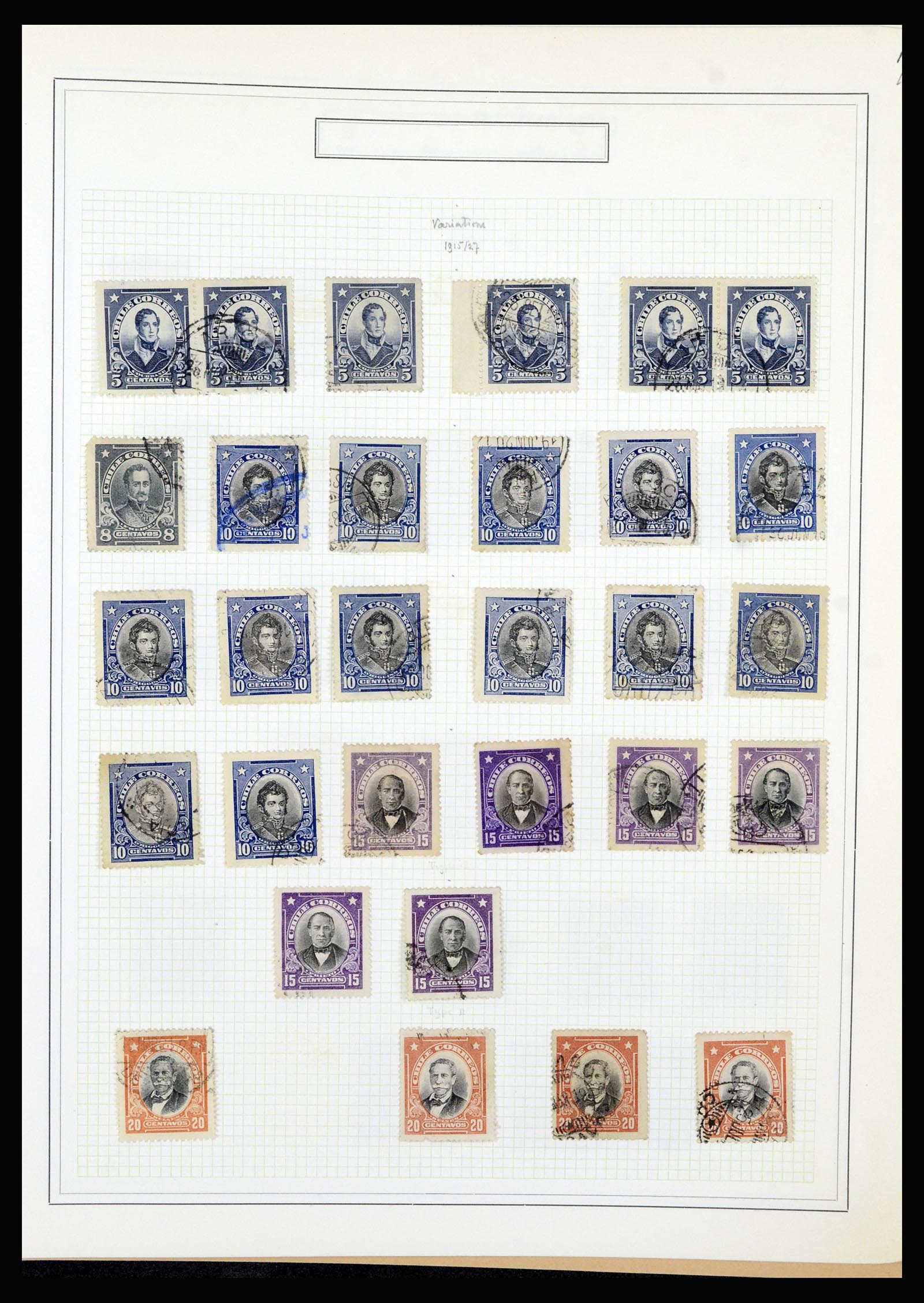 36516 055 - Postzegelverzameling 36516 Chile 1853-1950.