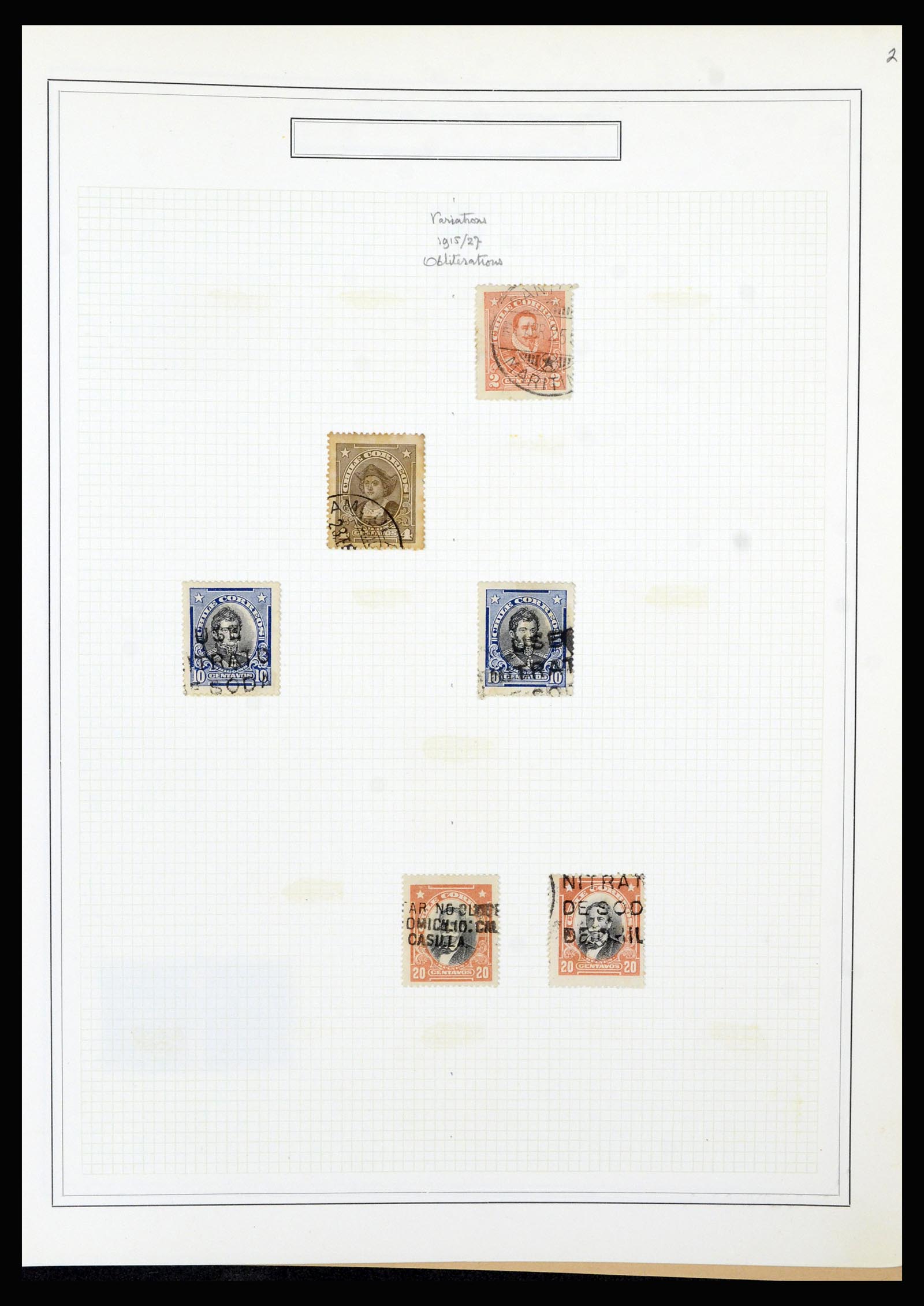 36516 059 - Postzegelverzameling 36516 Chile 1853-1950.