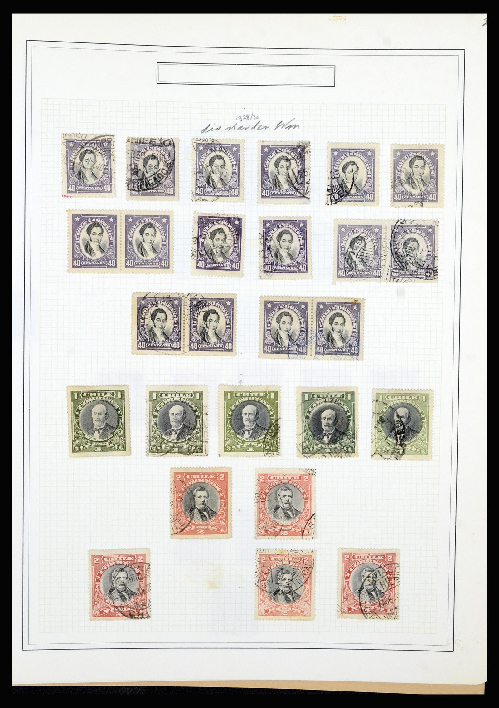 36516 063 - Postzegelverzameling 36516 Chile 1853-1950.