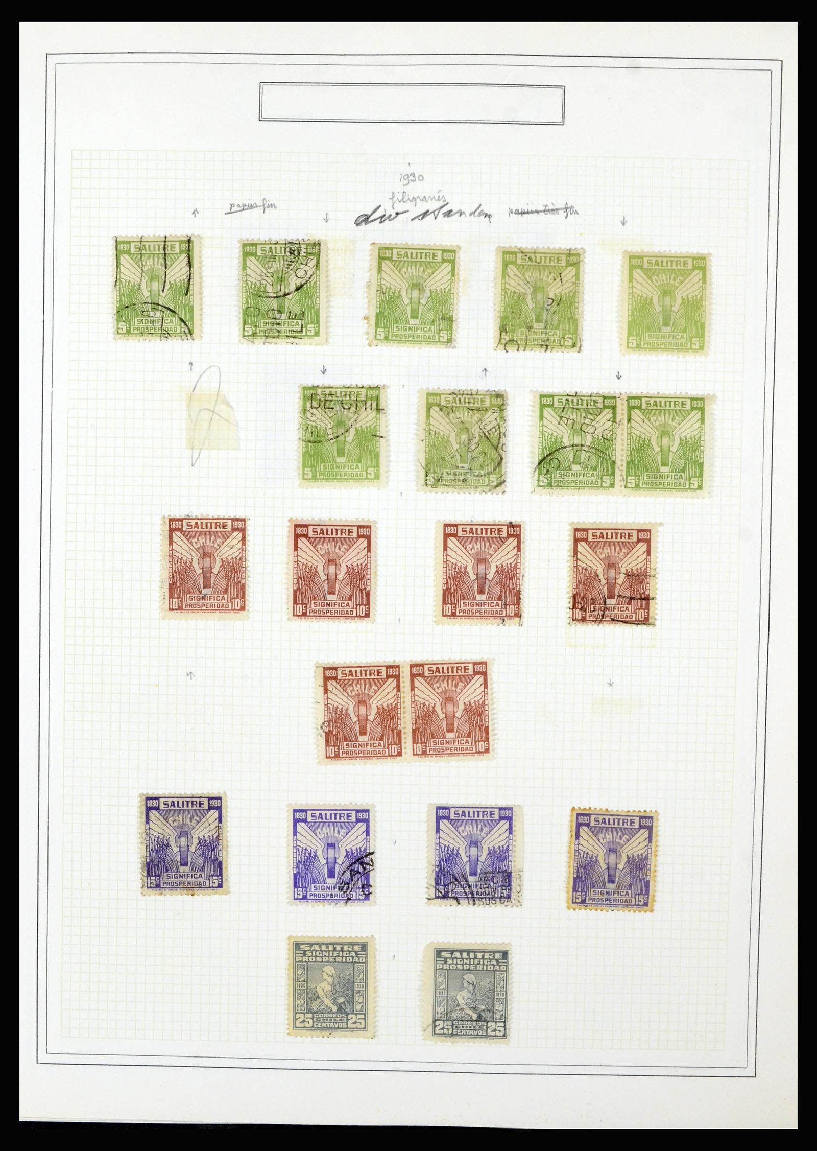 36516 068 - Postzegelverzameling 36516 Chile 1853-1950.