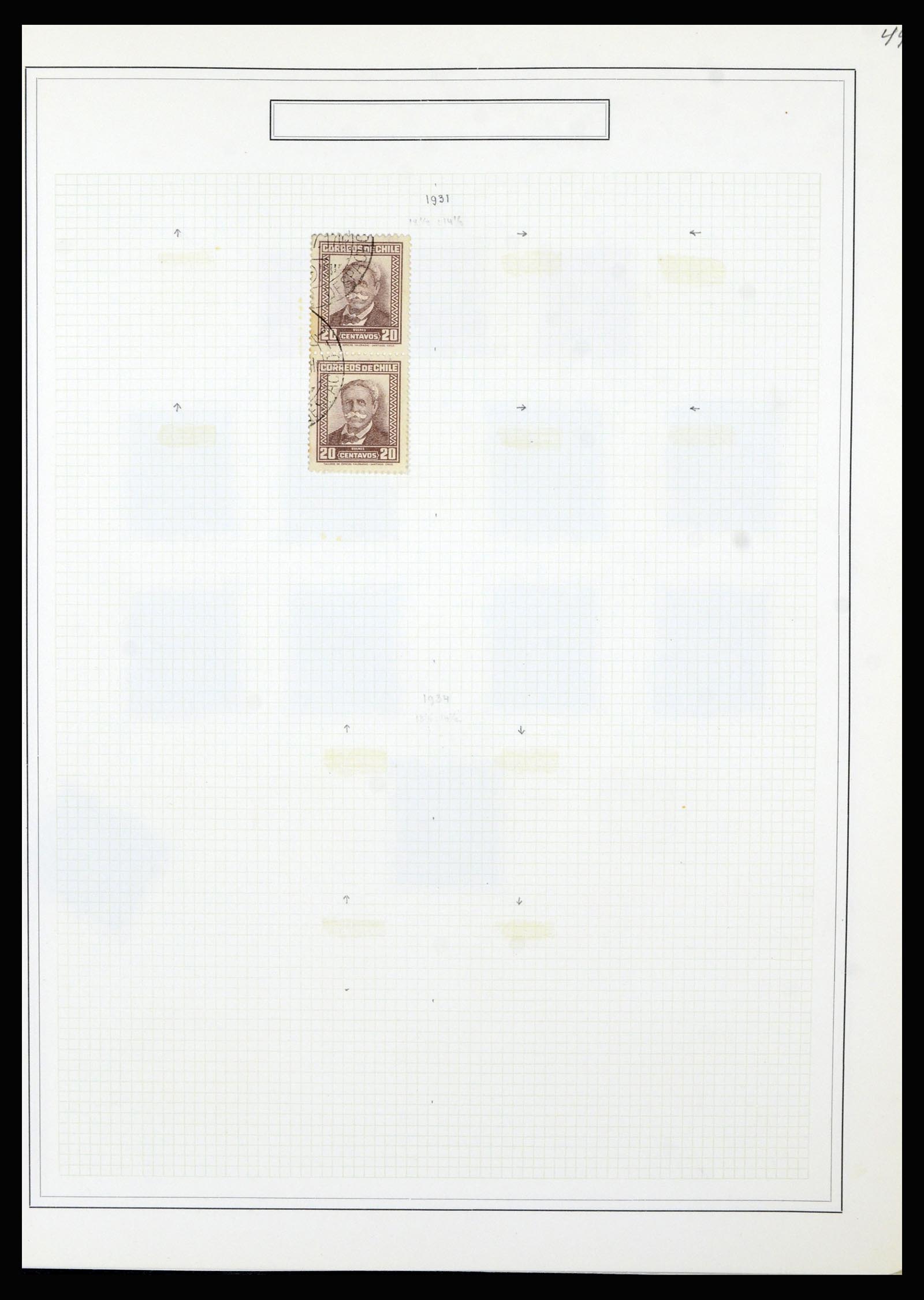 36516 071 - Postzegelverzameling 36516 Chile 1853-1950.