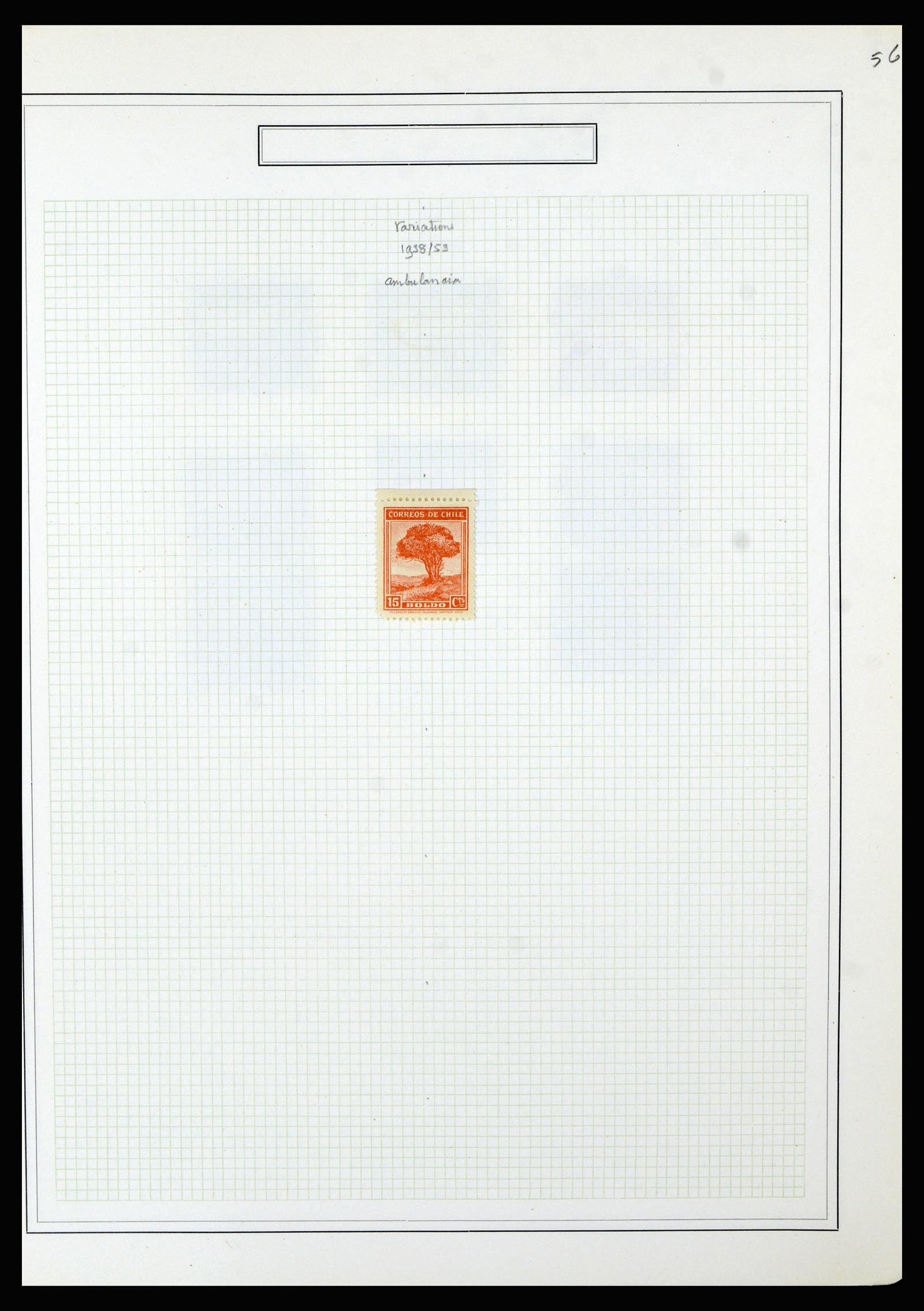 36516 075 - Postzegelverzameling 36516 Chile 1853-1950.
