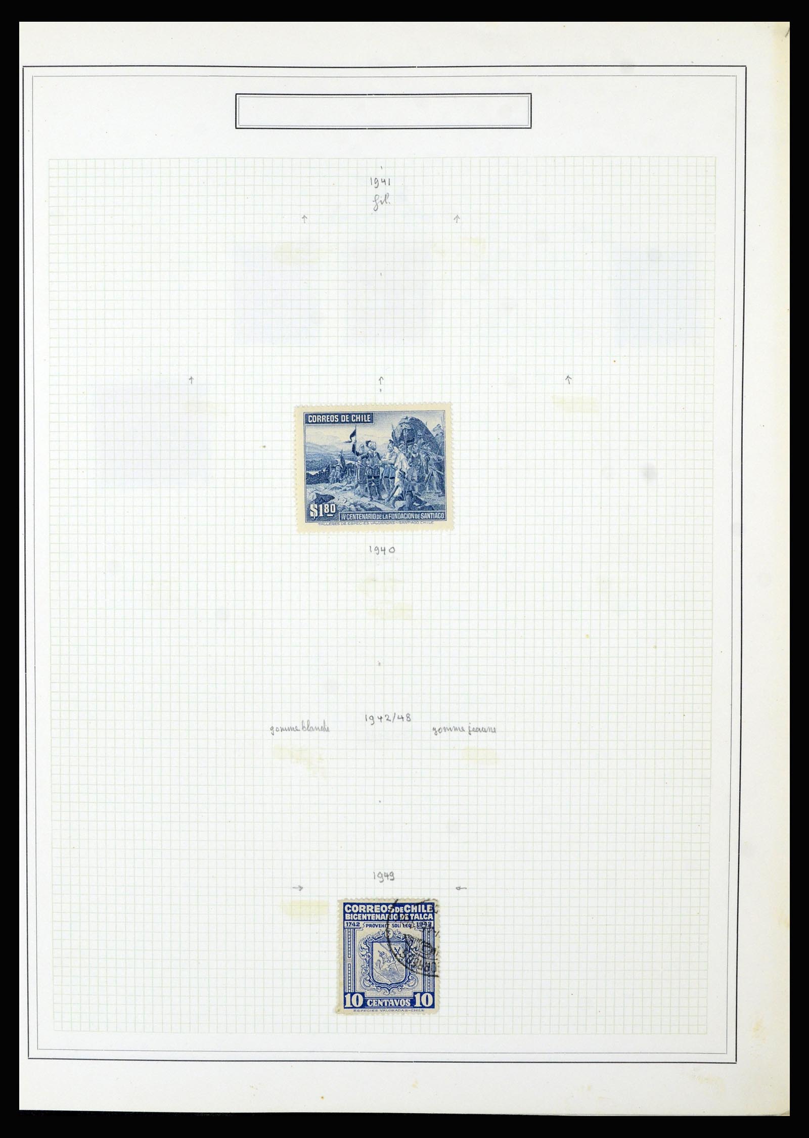 36516 078 - Postzegelverzameling 36516 Chile 1853-1950.