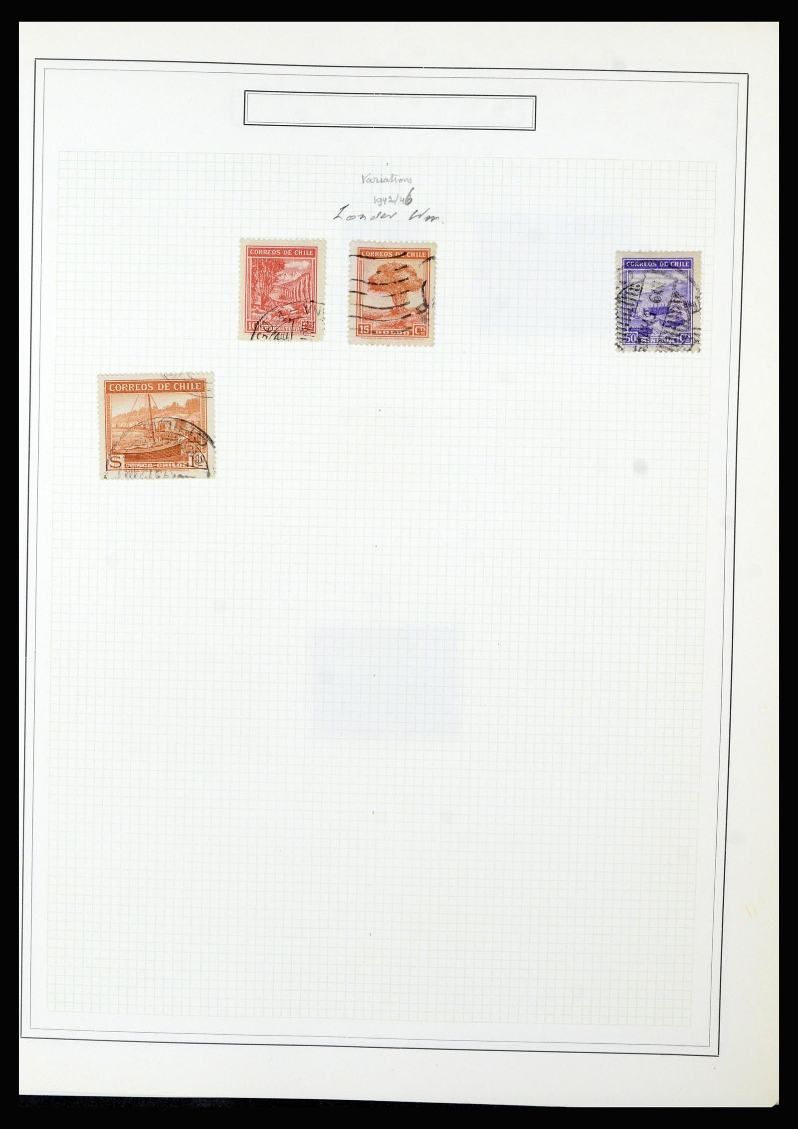 36516 079 - Postzegelverzameling 36516 Chile 1853-1950.