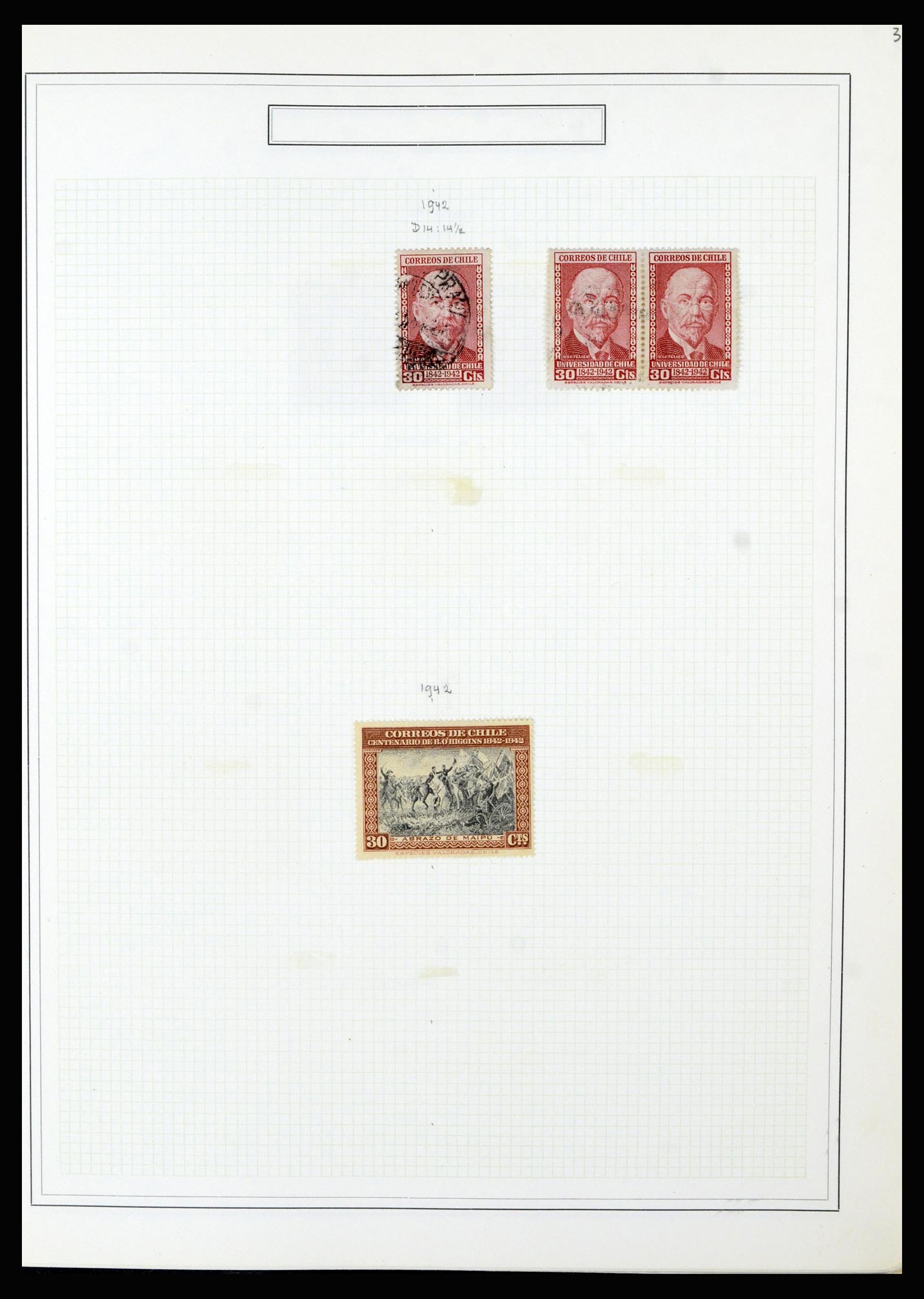 36516 080 - Postzegelverzameling 36516 Chile 1853-1950.