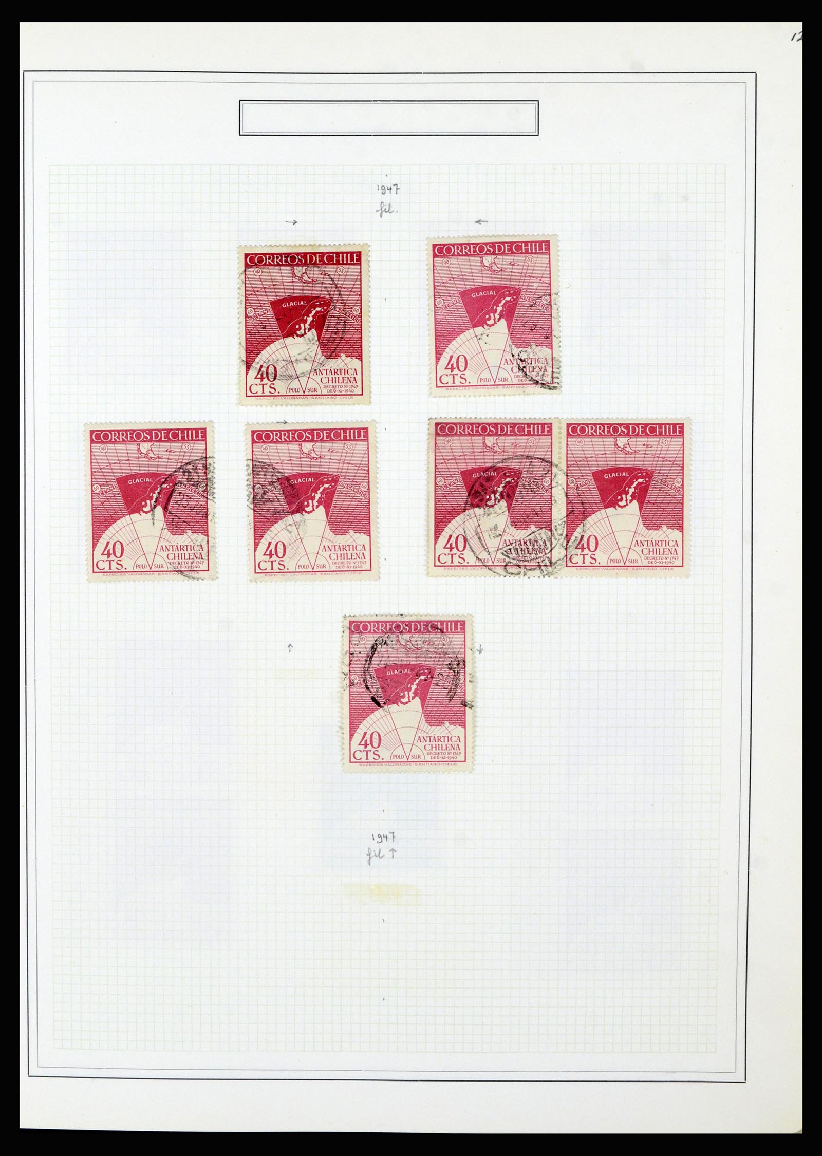 36516 084 - Postzegelverzameling 36516 Chile 1853-1950.