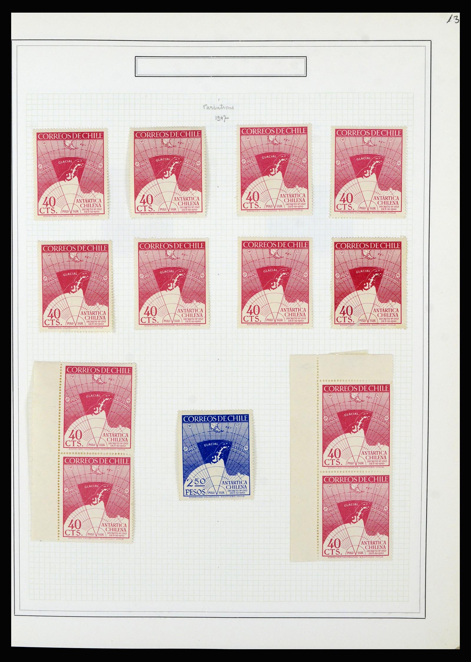 36516 085 - Postzegelverzameling 36516 Chile 1853-1950.