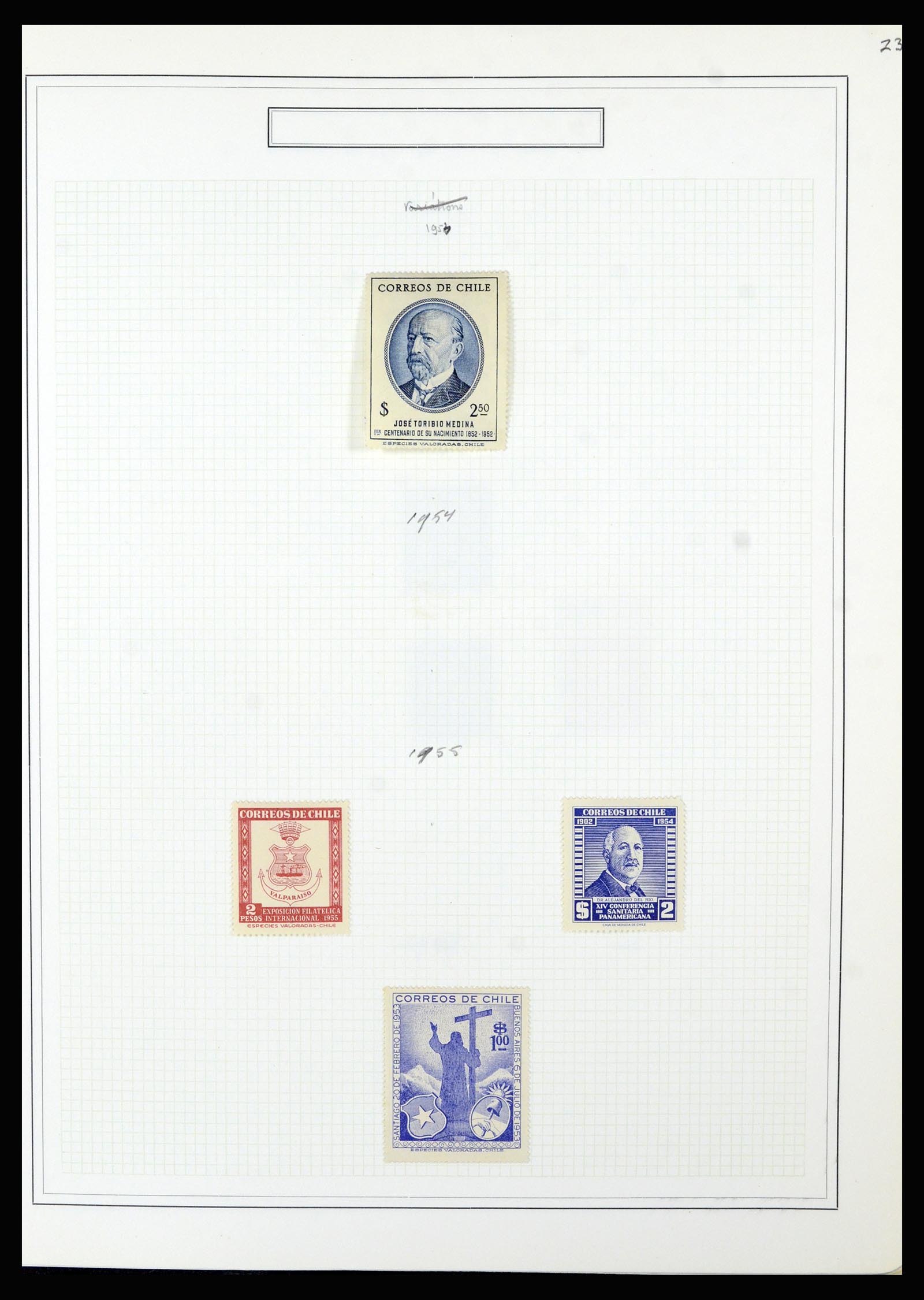 36516 090 - Postzegelverzameling 36516 Chile 1853-1950.