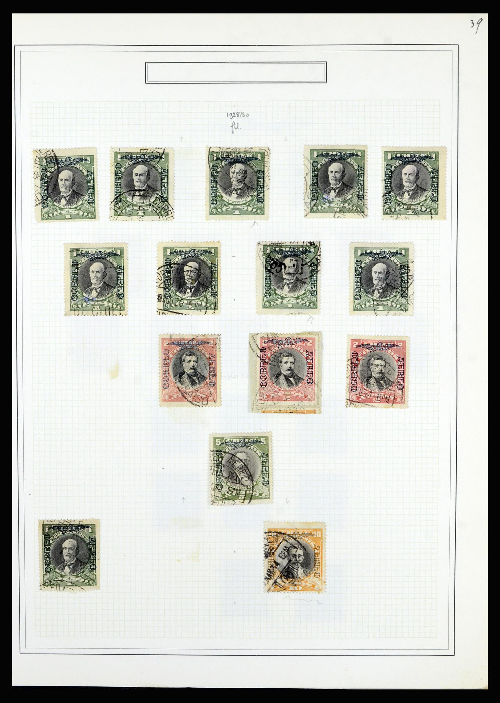 36516 095 - Postzegelverzameling 36516 Chile 1853-1950.