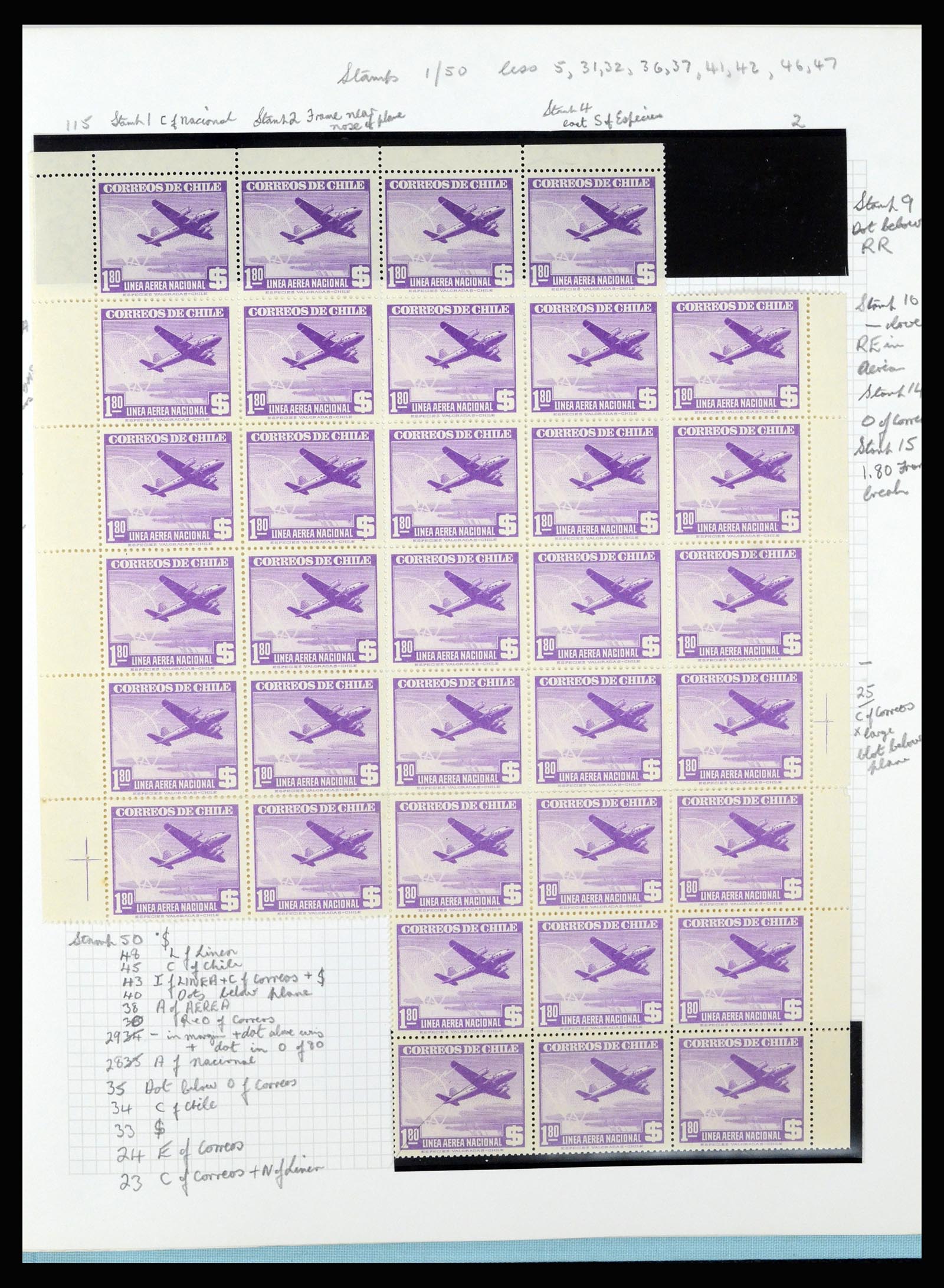 36516 281 - Postzegelverzameling 36516 Chile 1853-1950.