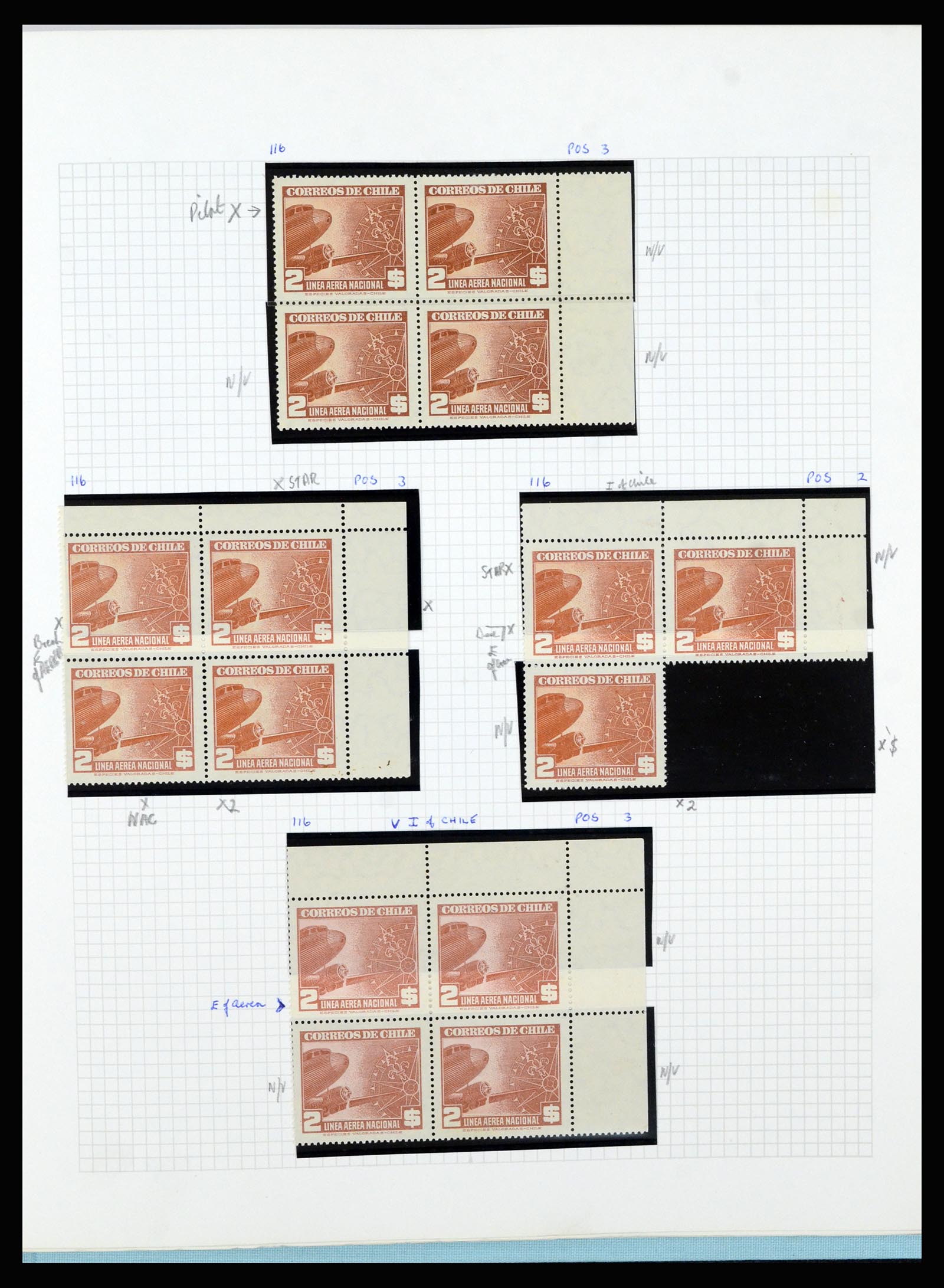36516 284 - Postzegelverzameling 36516 Chile 1853-1950.