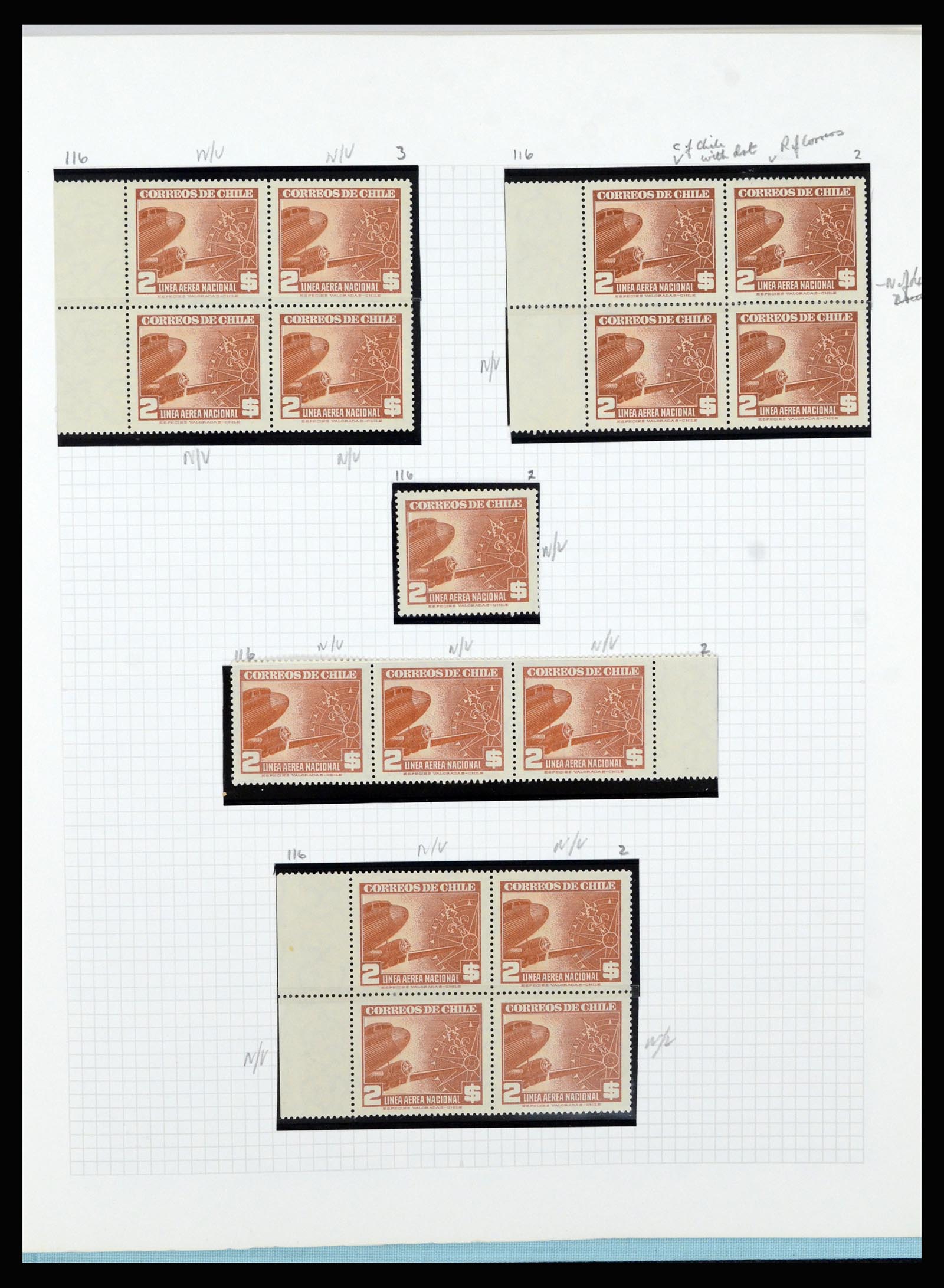 36516 286 - Postzegelverzameling 36516 Chile 1853-1950.