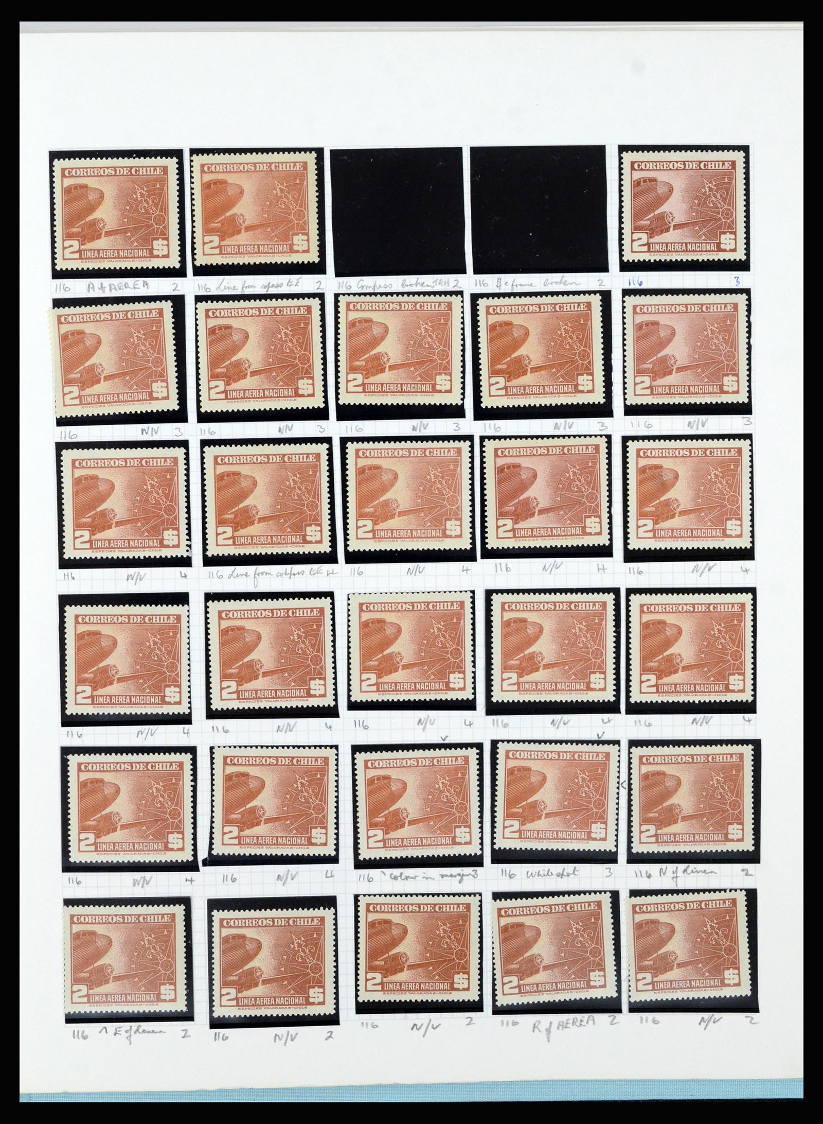 36516 287 - Postzegelverzameling 36516 Chile 1853-1950.