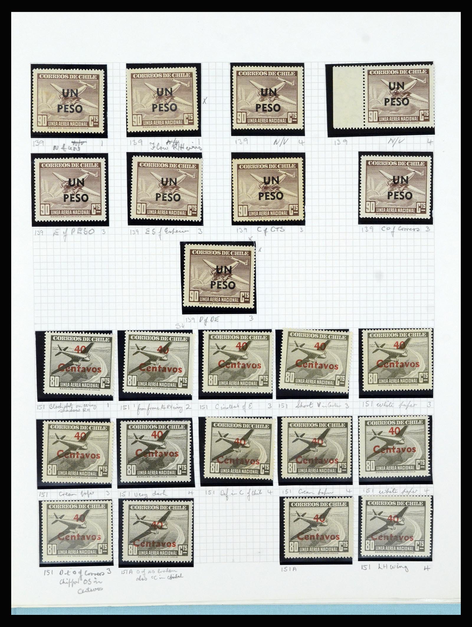 36516 292 - Postzegelverzameling 36516 Chile 1853-1950.