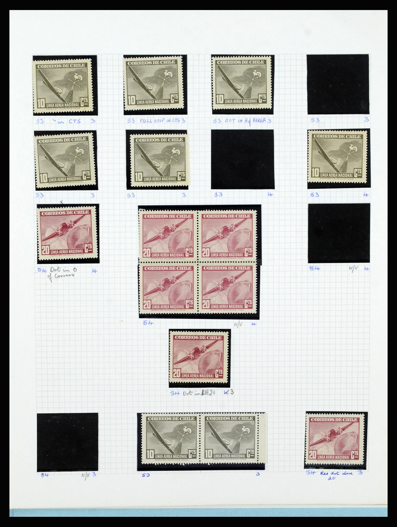 36516 295 - Postzegelverzameling 36516 Chile 1853-1950.