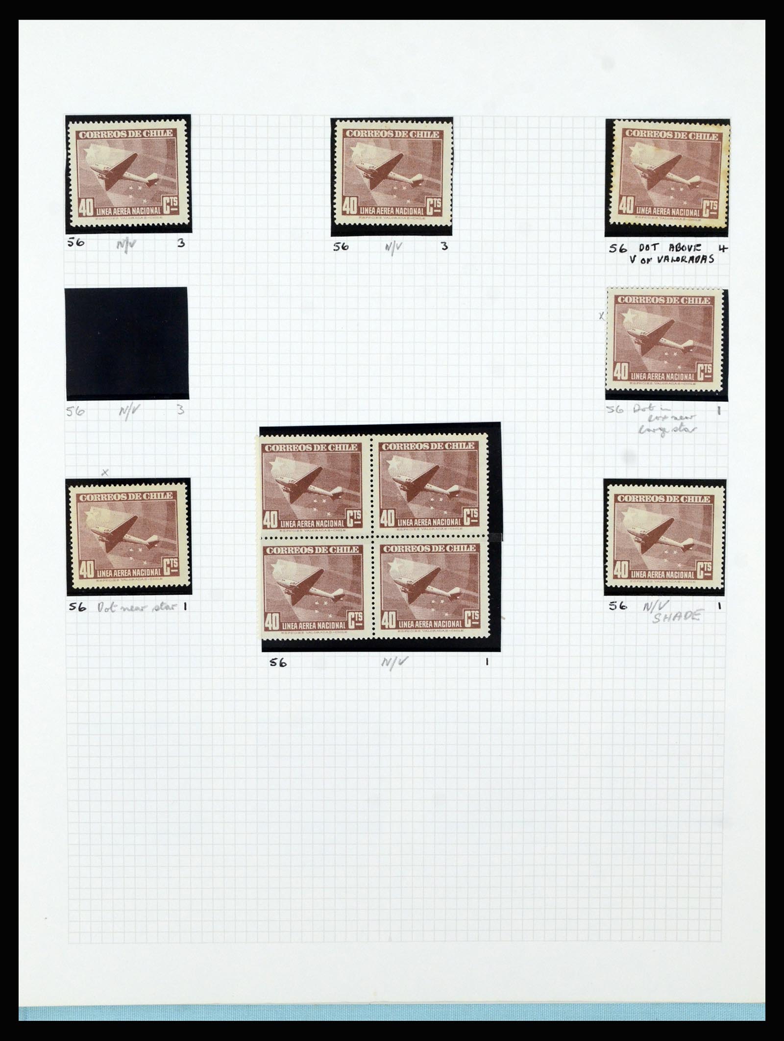 36516 297 - Postzegelverzameling 36516 Chile 1853-1950.