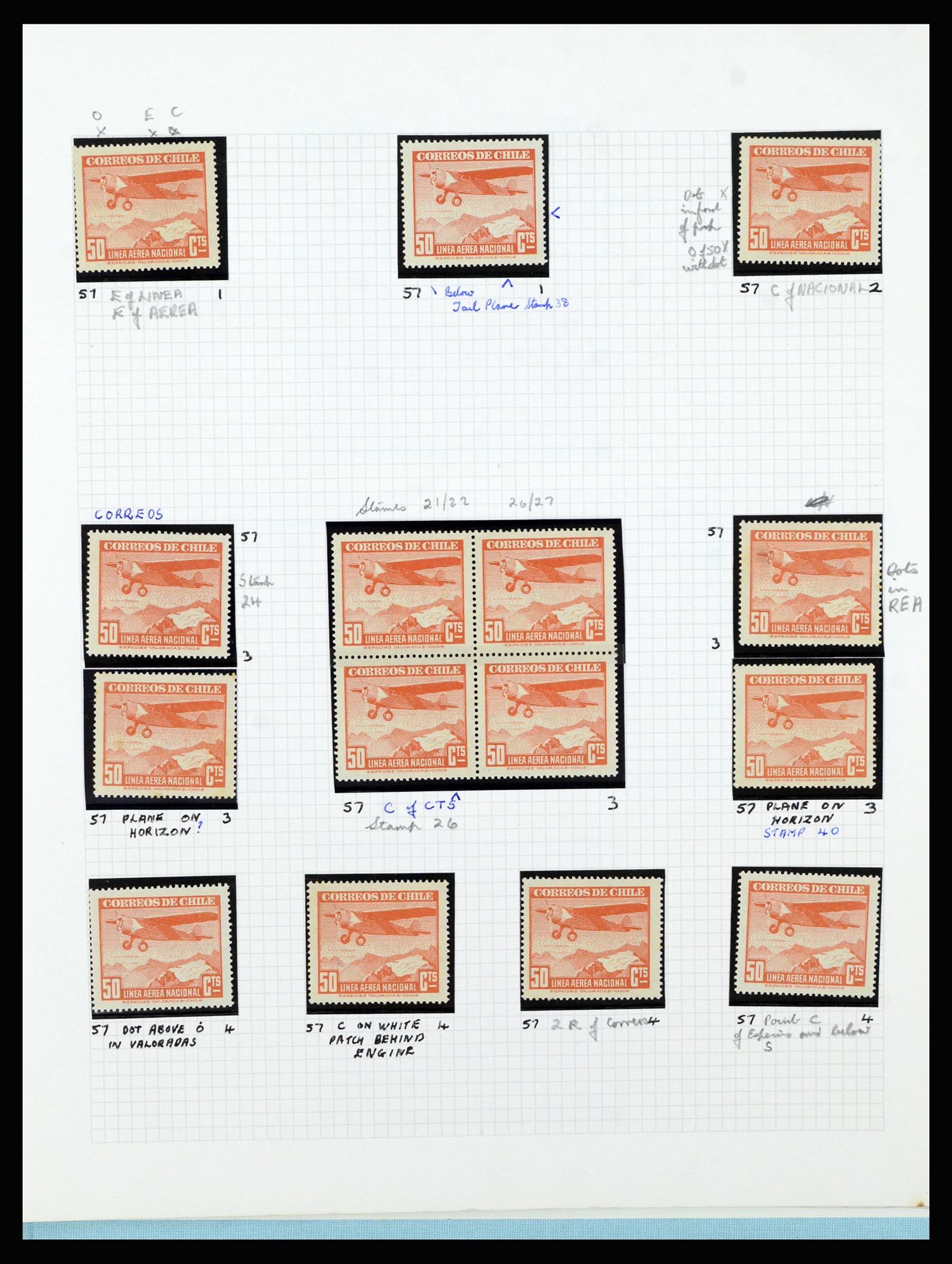 36516 298 - Postzegelverzameling 36516 Chile 1853-1950.