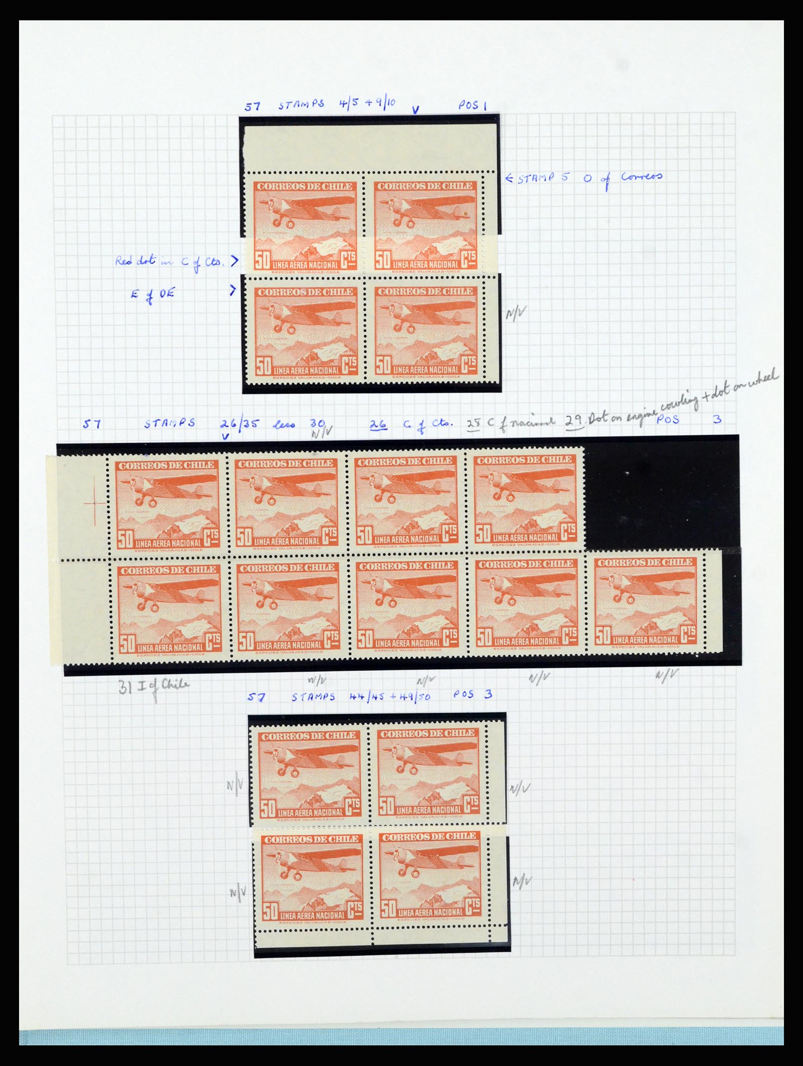 36516 299 - Postzegelverzameling 36516 Chile 1853-1950.