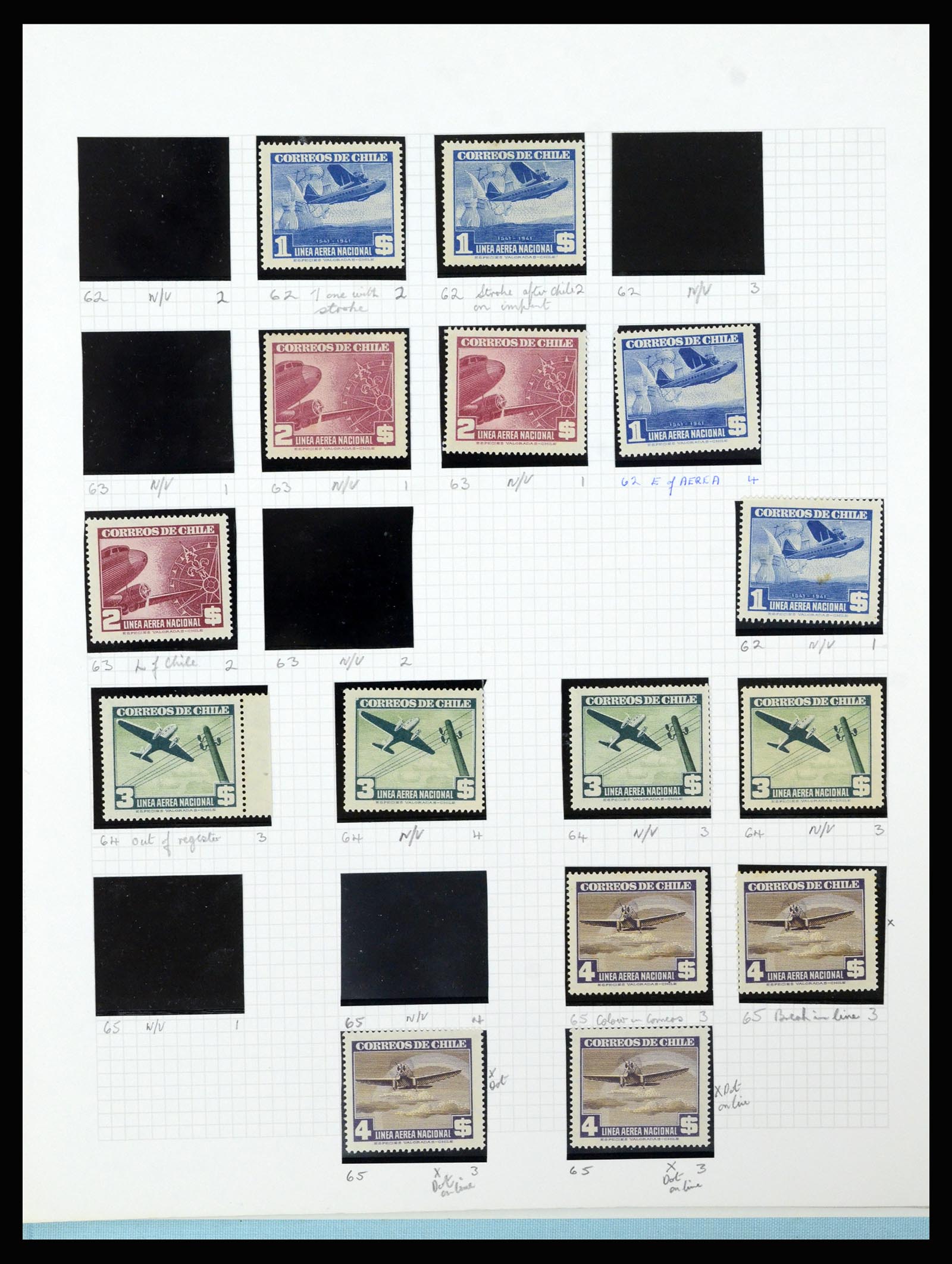 36516 302 - Postzegelverzameling 36516 Chile 1853-1950.