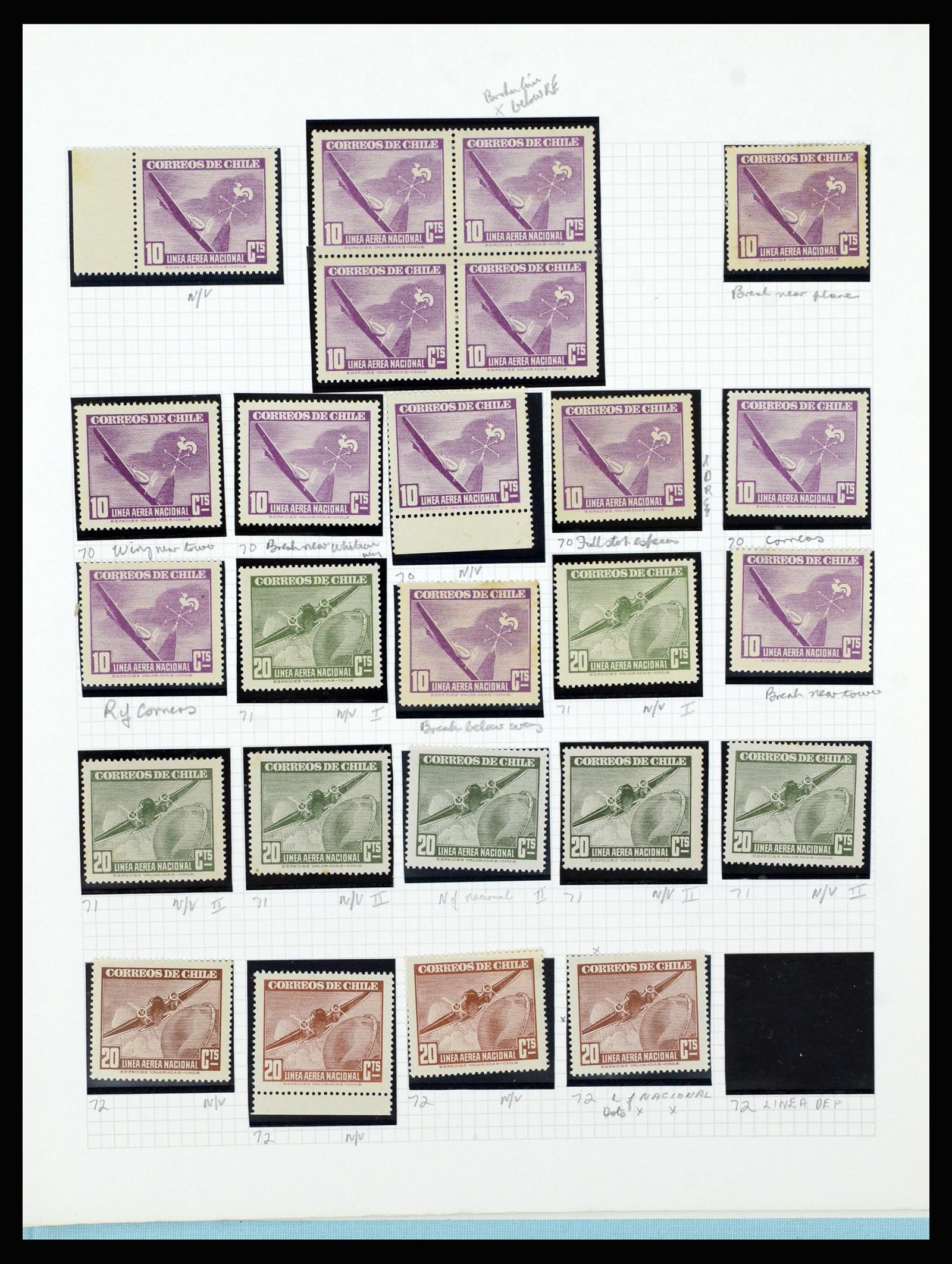 36516 307 - Postzegelverzameling 36516 Chile 1853-1950.