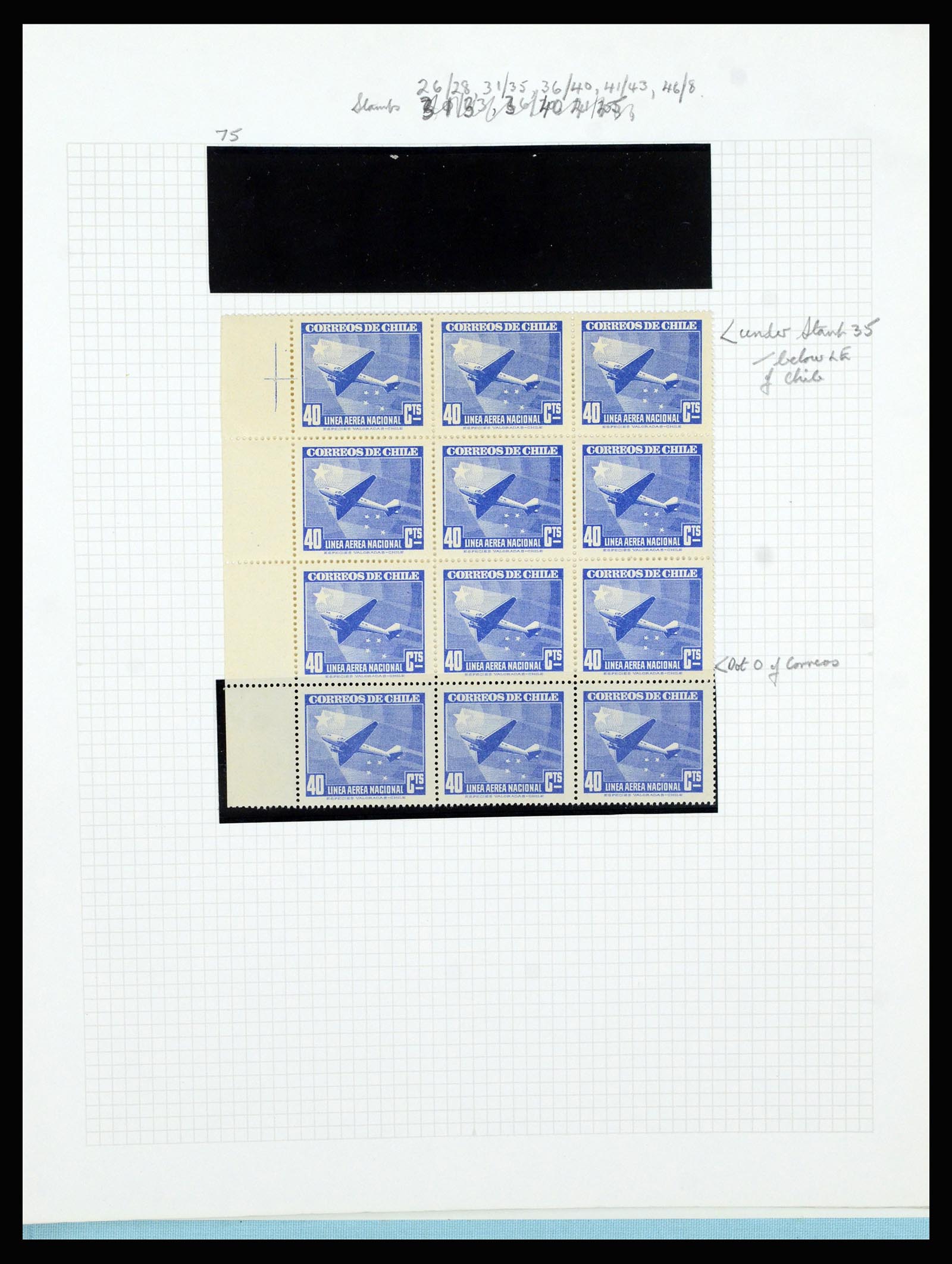 36516 312 - Postzegelverzameling 36516 Chile 1853-1950.