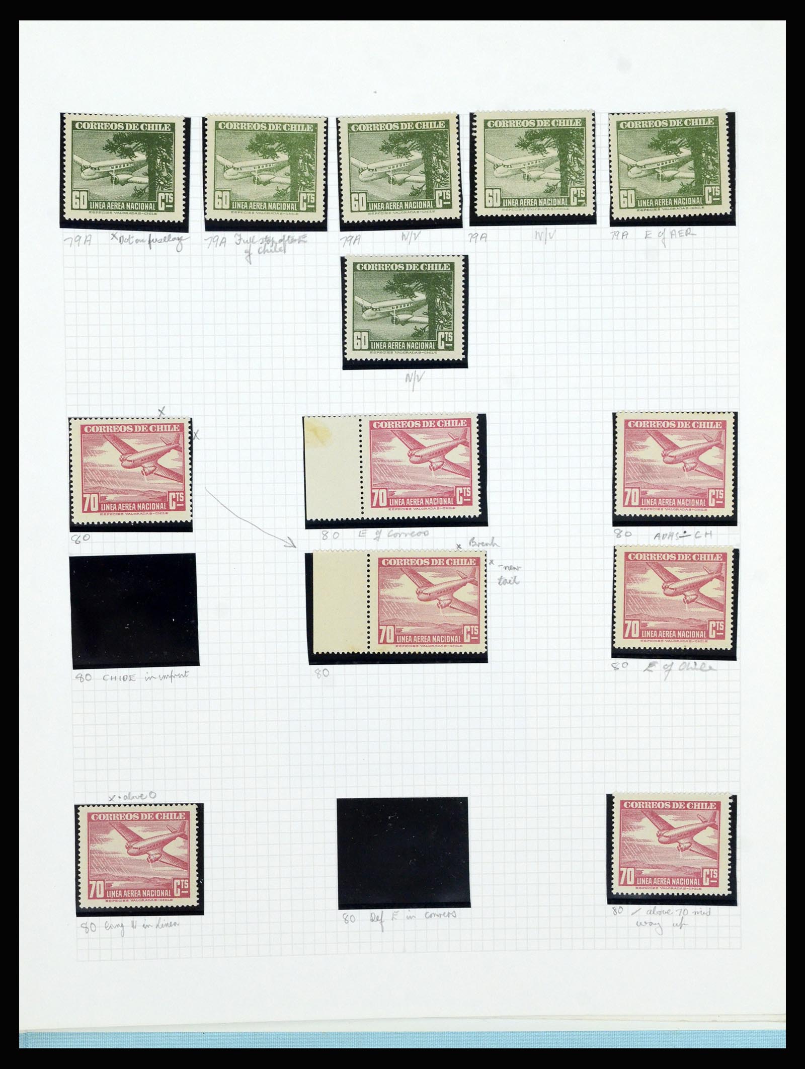 36516 317 - Postzegelverzameling 36516 Chile 1853-1950.